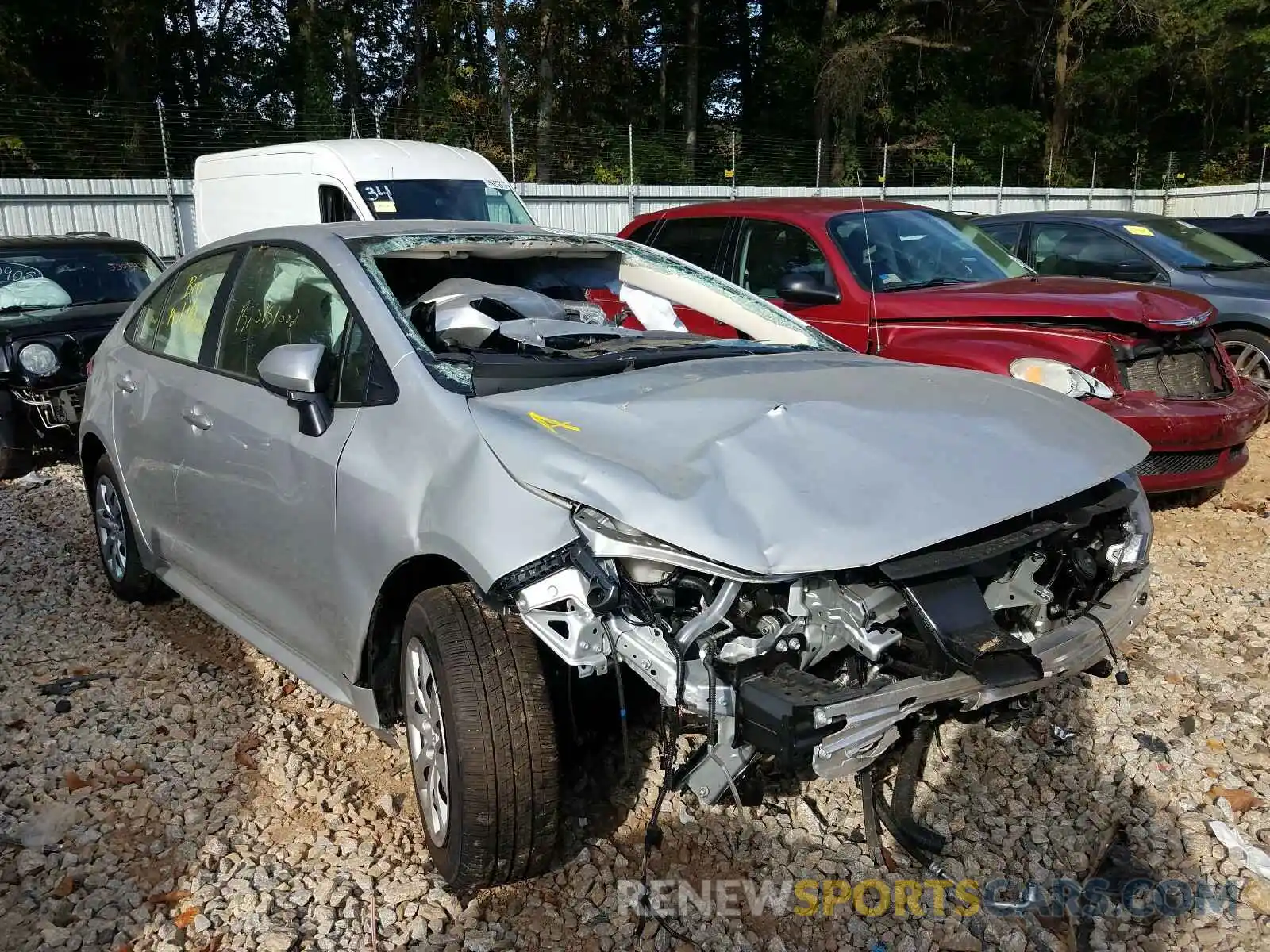 1 Photograph of a damaged car JTDEPRAE4LJ088081 TOYOTA COROLLA 2020