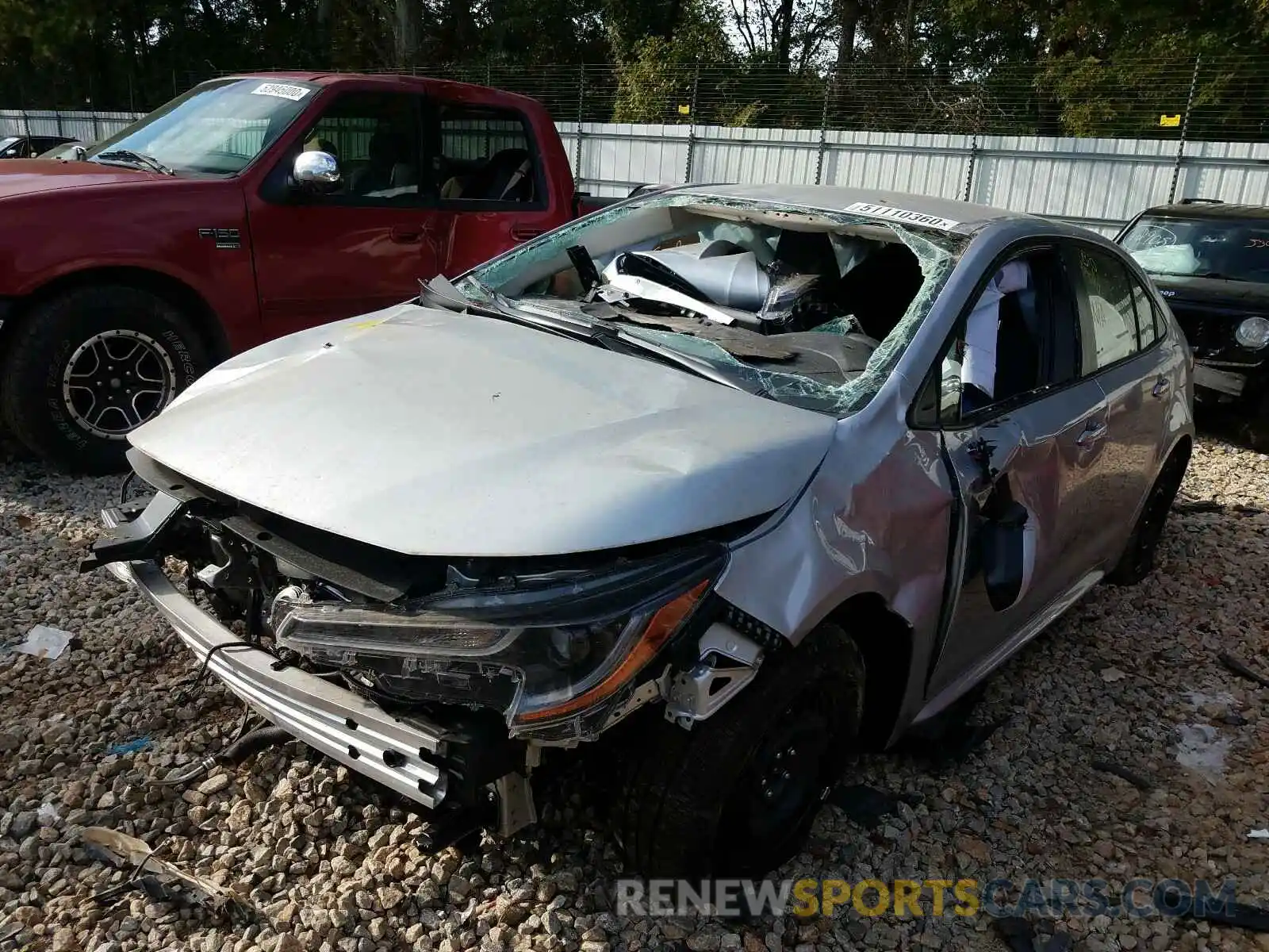 2 Photograph of a damaged car JTDEPRAE4LJ088081 TOYOTA COROLLA 2020