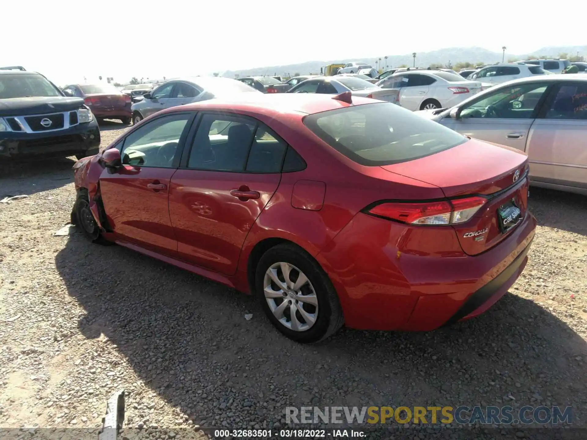 3 Photograph of a damaged car JTDEPRAE4LJ088372 TOYOTA COROLLA 2020