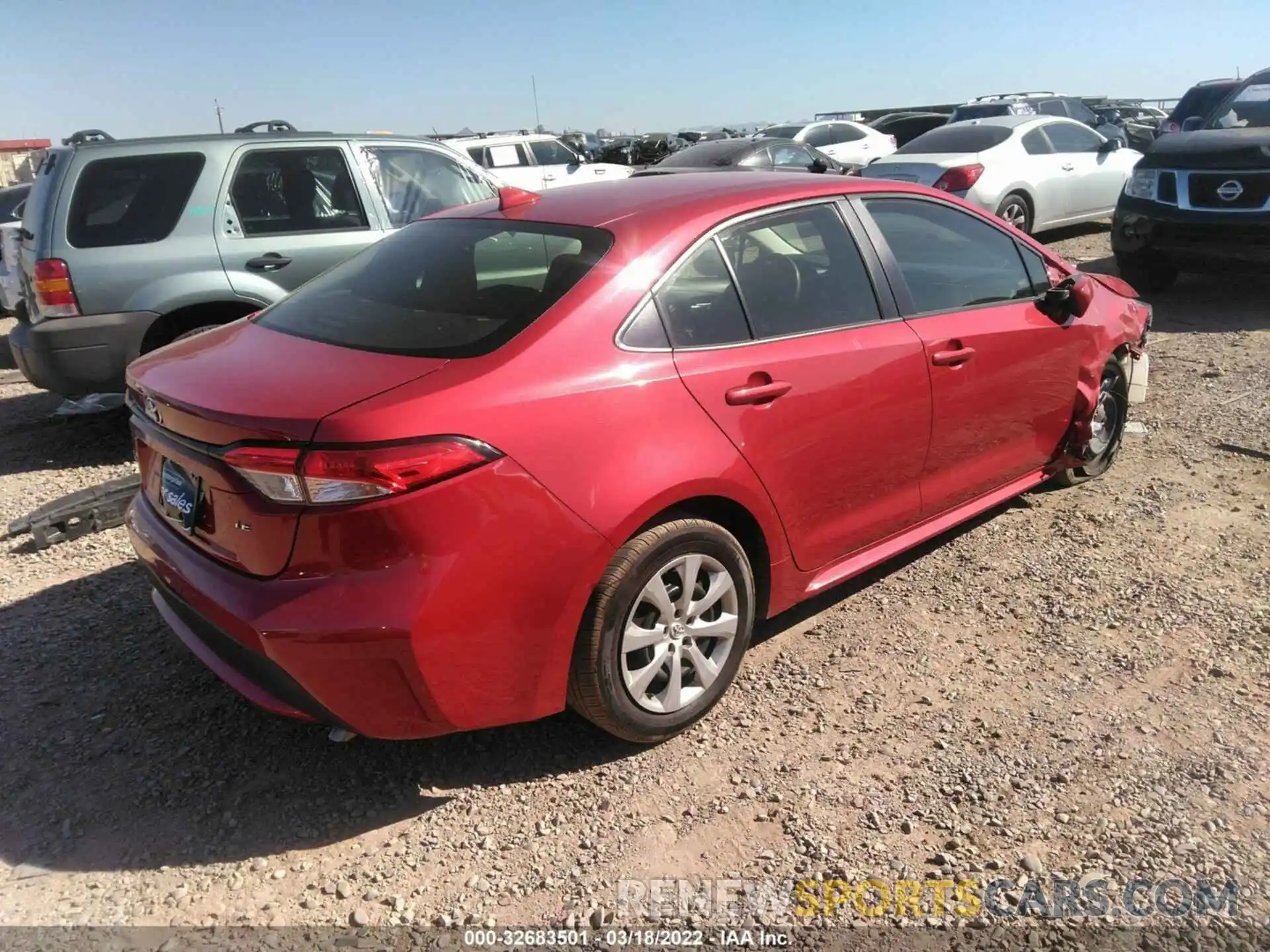 4 Photograph of a damaged car JTDEPRAE4LJ088372 TOYOTA COROLLA 2020