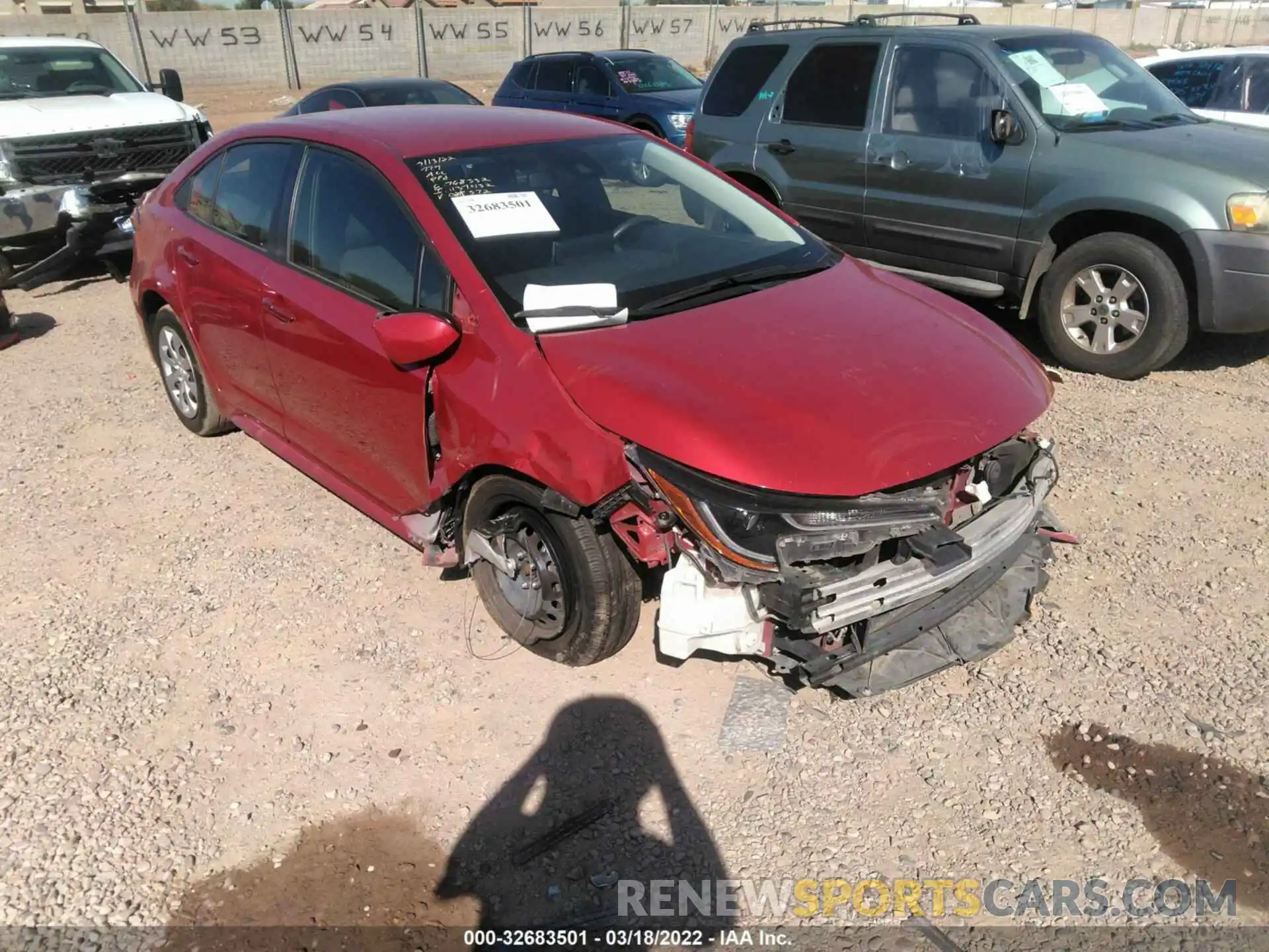 6 Photograph of a damaged car JTDEPRAE4LJ088372 TOYOTA COROLLA 2020