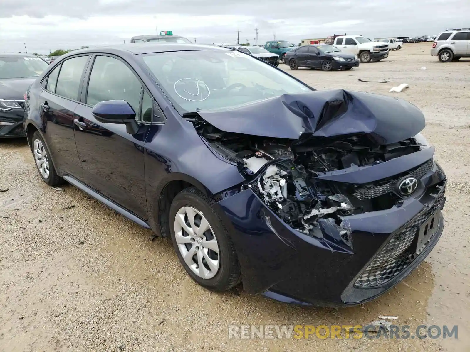 1 Photograph of a damaged car JTDEPRAE4LJ088405 TOYOTA COROLLA 2020