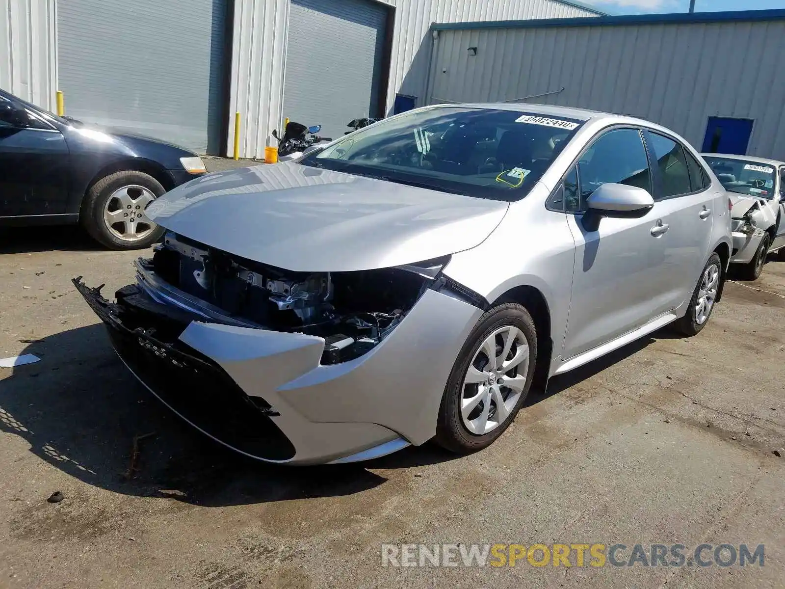 2 Photograph of a damaged car JTDEPRAE4LJ088503 TOYOTA COROLLA 2020