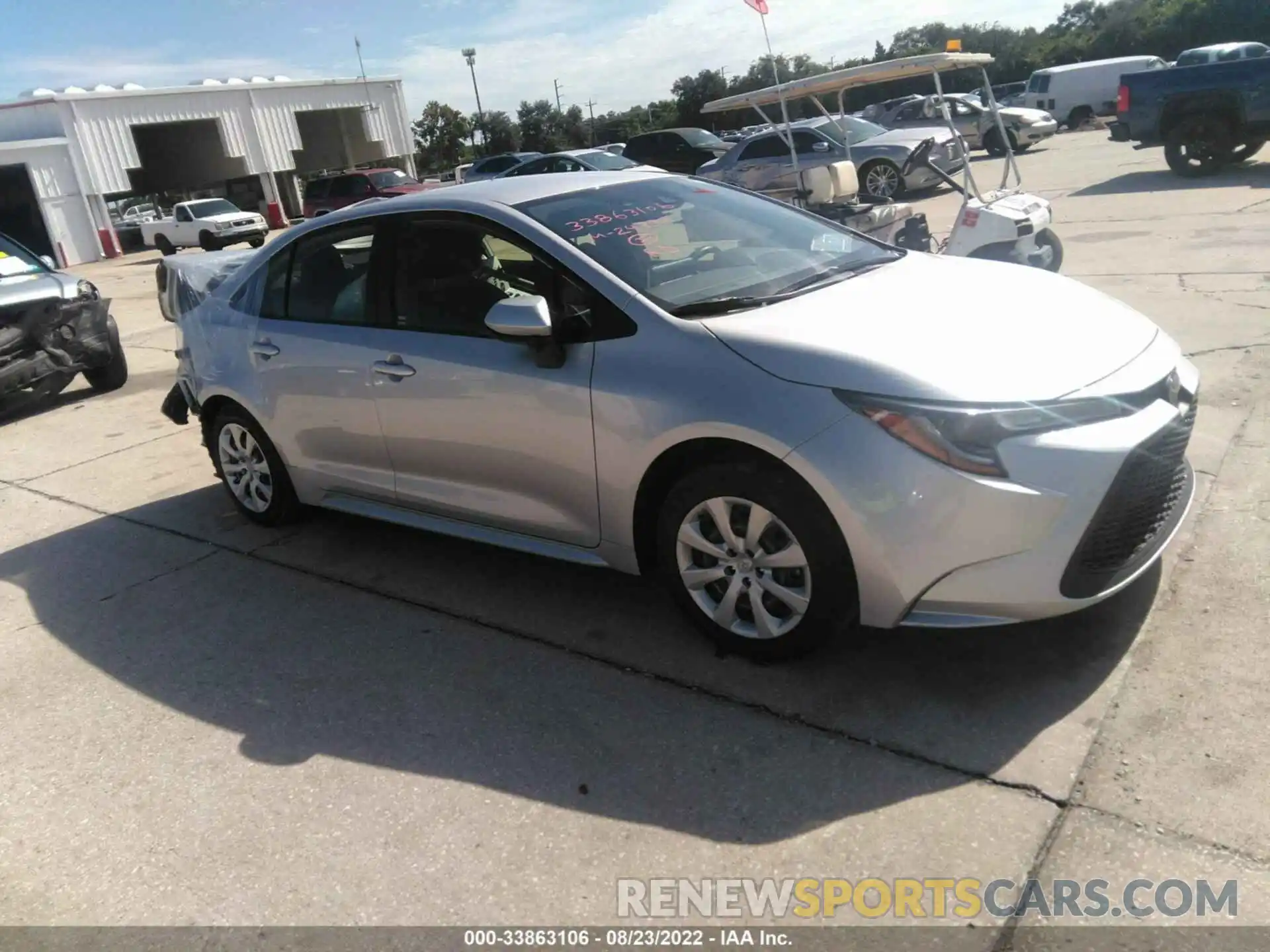 1 Photograph of a damaged car JTDEPRAE4LJ089487 TOYOTA COROLLA 2020