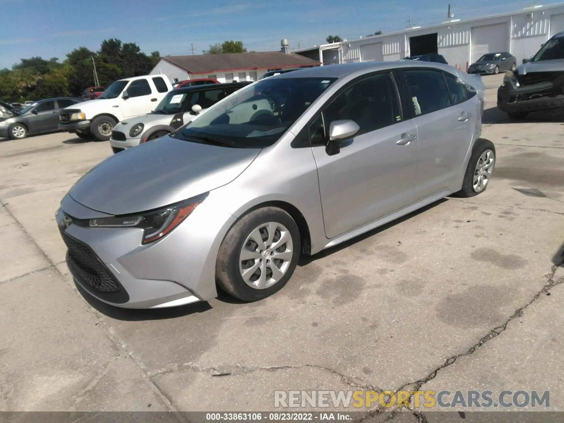 2 Photograph of a damaged car JTDEPRAE4LJ089487 TOYOTA COROLLA 2020