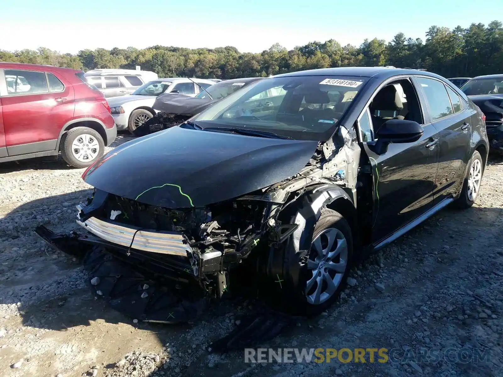 2 Photograph of a damaged car JTDEPRAE4LJ089604 TOYOTA COROLLA 2020