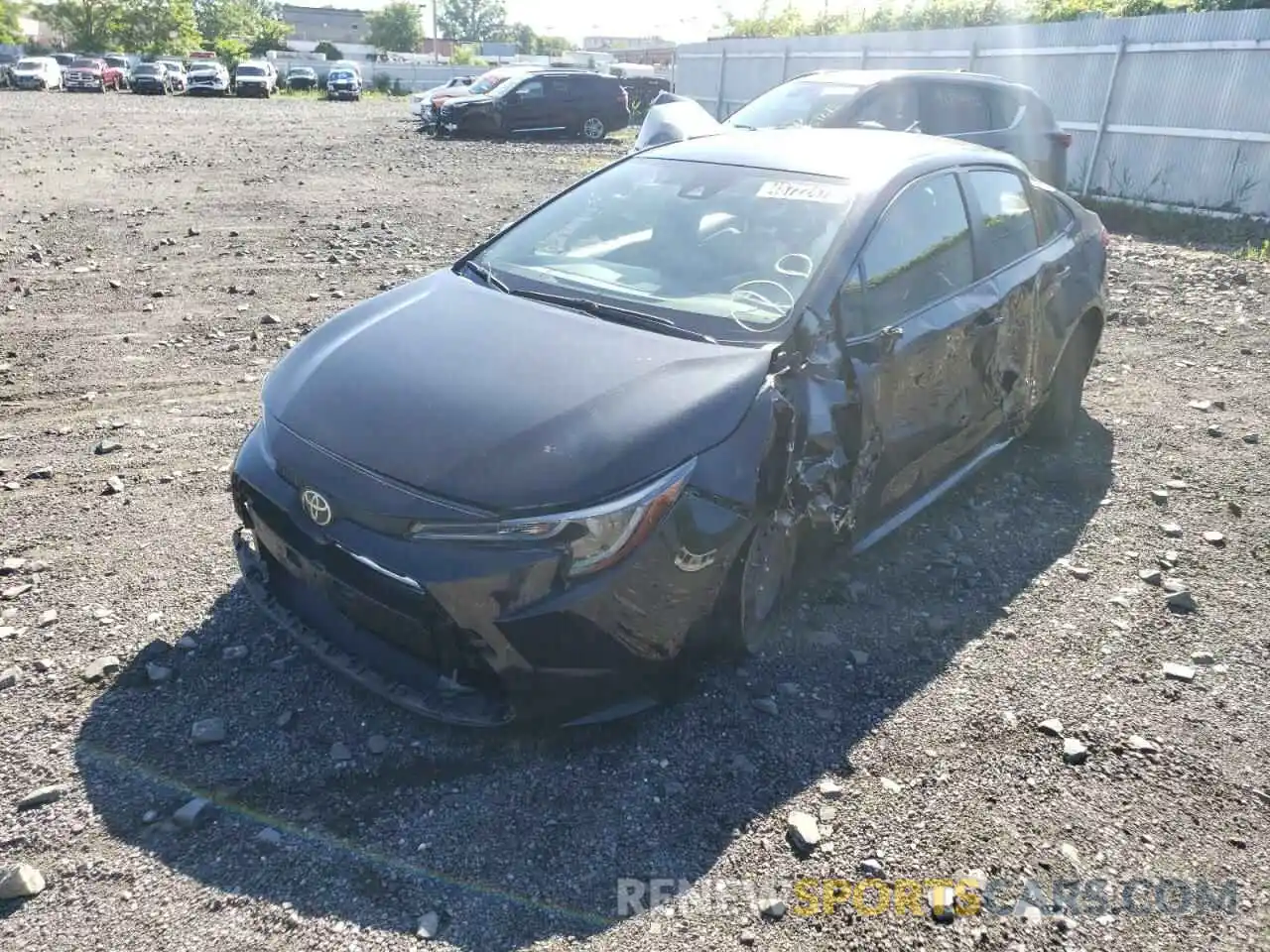 2 Photograph of a damaged car JTDEPRAE4LJ090347 TOYOTA COROLLA 2020