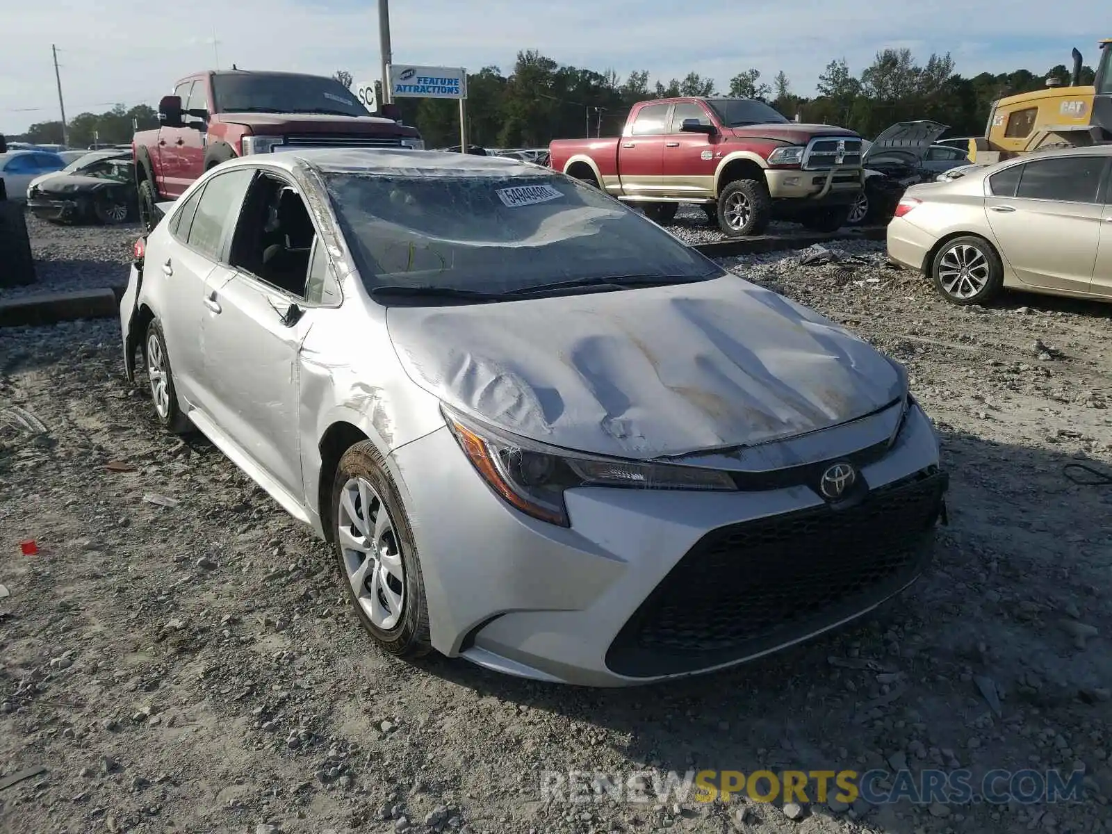 1 Photograph of a damaged car JTDEPRAE4LJ092924 TOYOTA COROLLA 2020