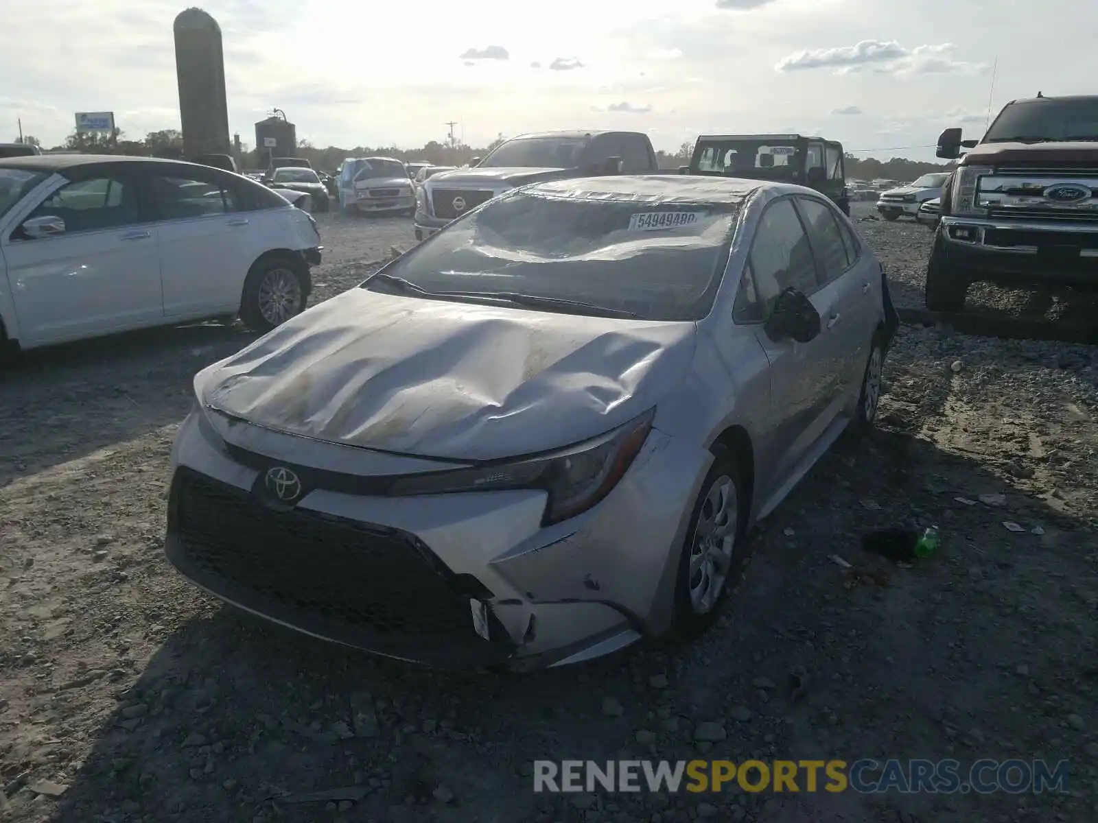 2 Photograph of a damaged car JTDEPRAE4LJ092924 TOYOTA COROLLA 2020