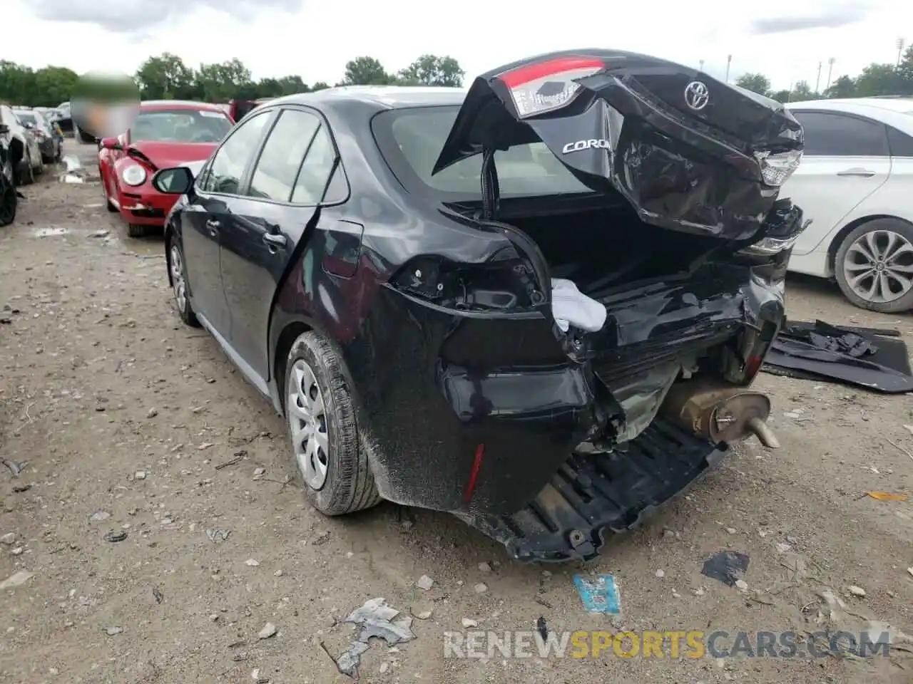 3 Photograph of a damaged car JTDEPRAE4LJ094365 TOYOTA COROLLA 2020