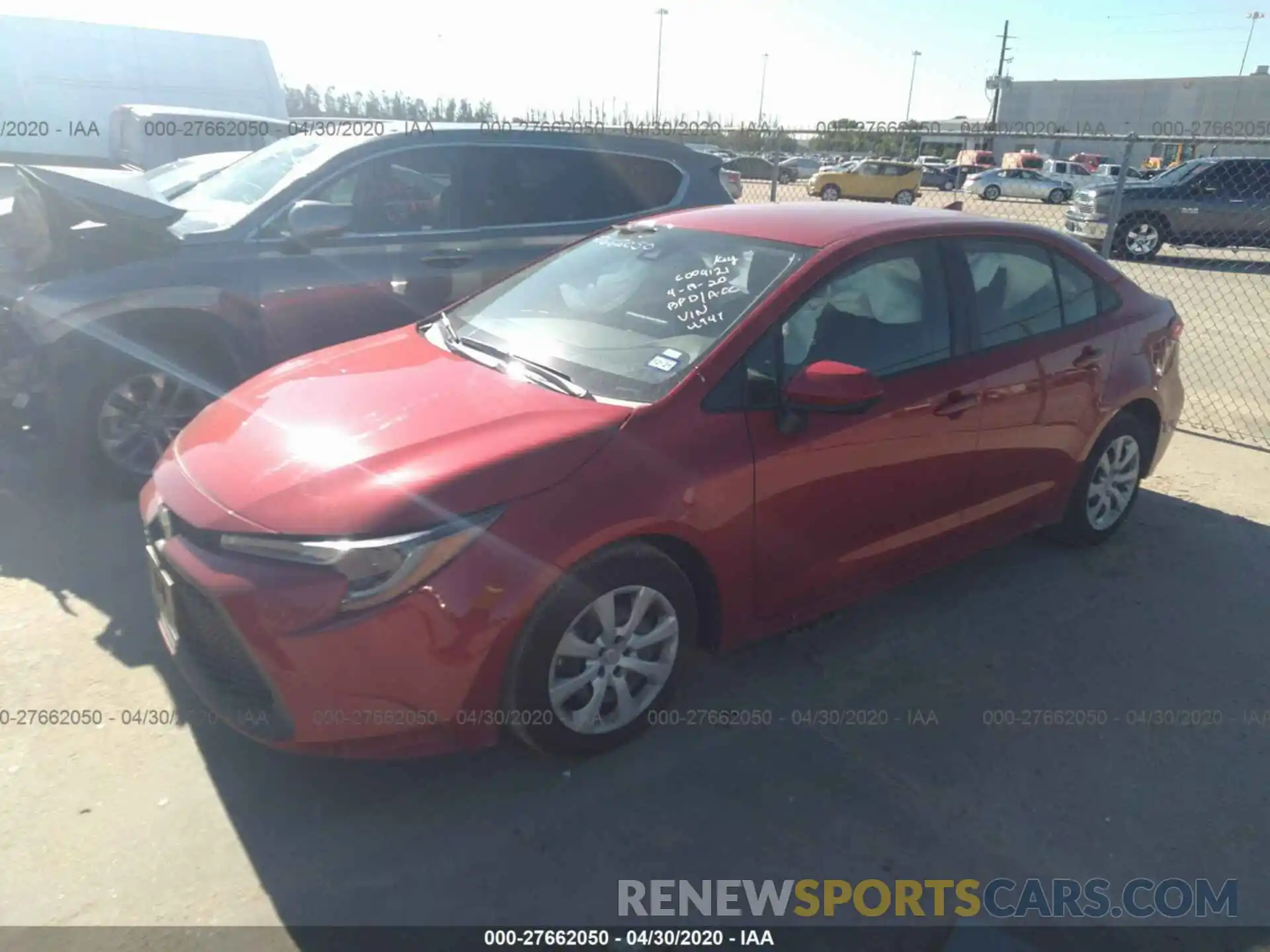 2 Photograph of a damaged car JTDEPRAE4LJ094947 TOYOTA COROLLA 2020