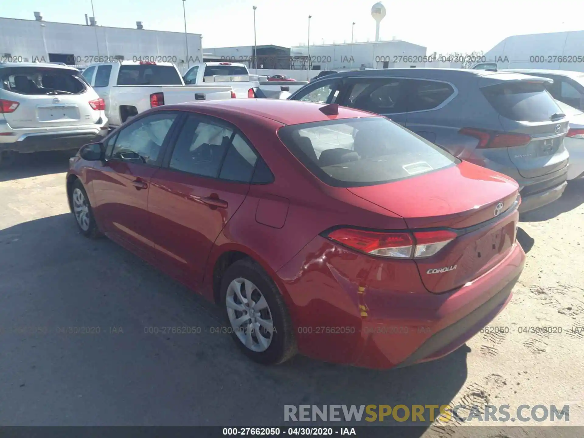 3 Photograph of a damaged car JTDEPRAE4LJ094947 TOYOTA COROLLA 2020