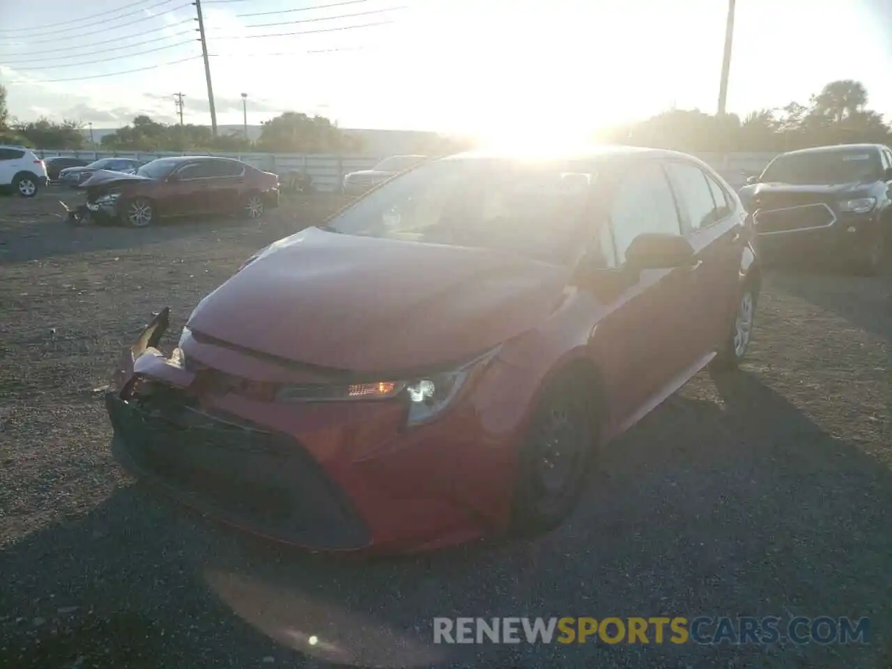 2 Photograph of a damaged car JTDEPRAE4LJ095046 TOYOTA COROLLA 2020