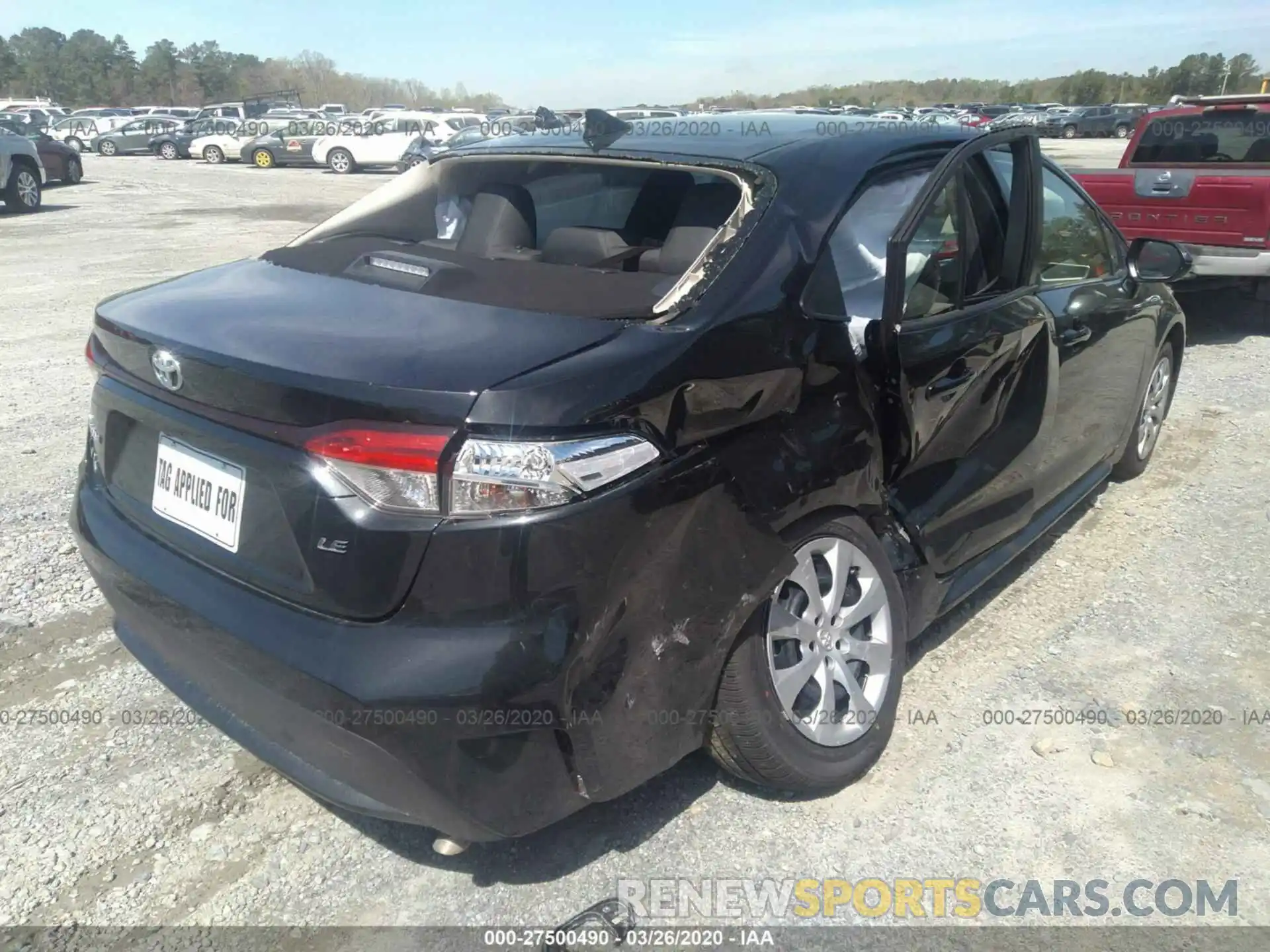 4 Photograph of a damaged car JTDEPRAE4LJ095855 TOYOTA COROLLA 2020