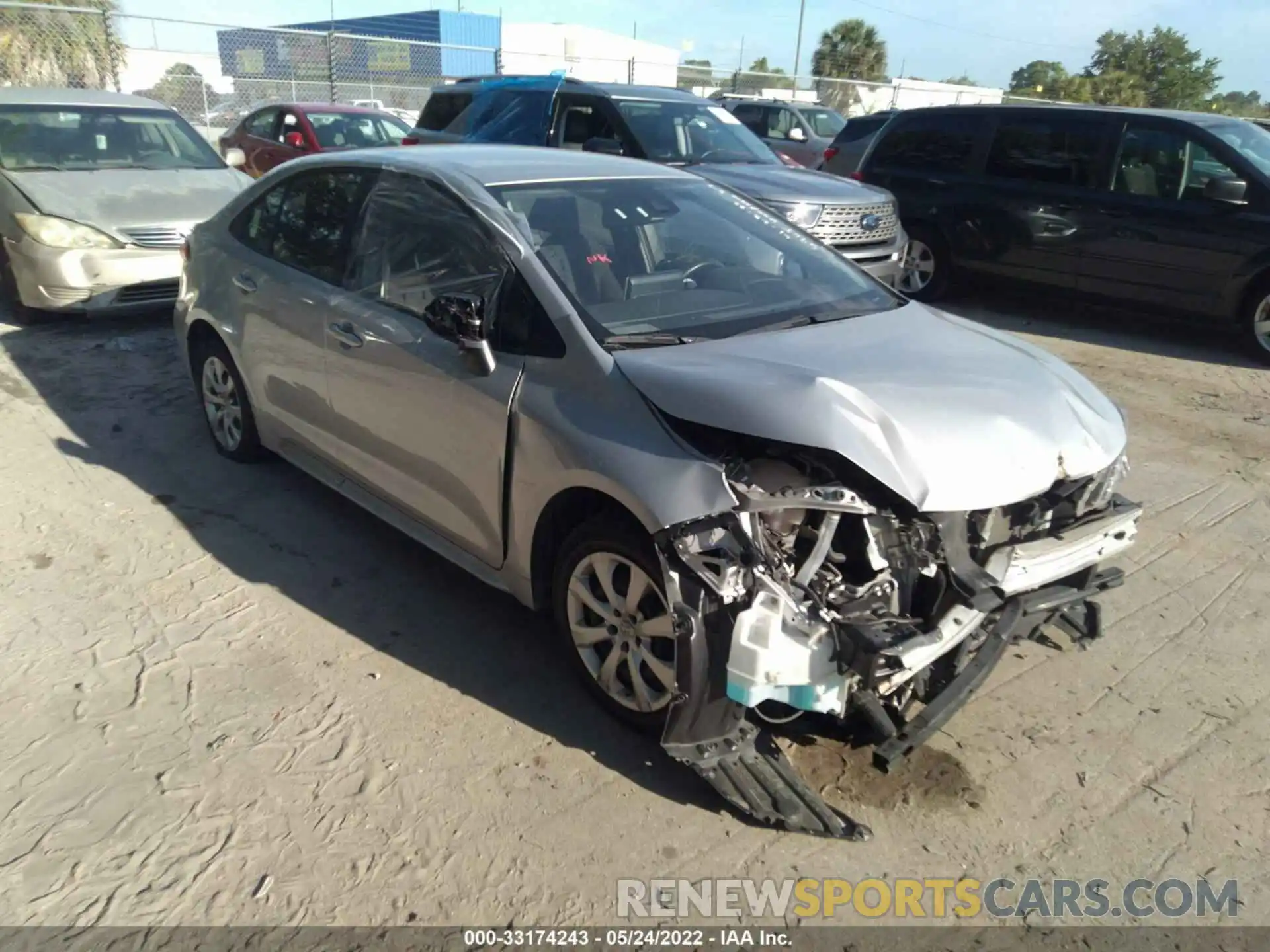 1 Photograph of a damaged car JTDEPRAE4LJ095905 TOYOTA COROLLA 2020