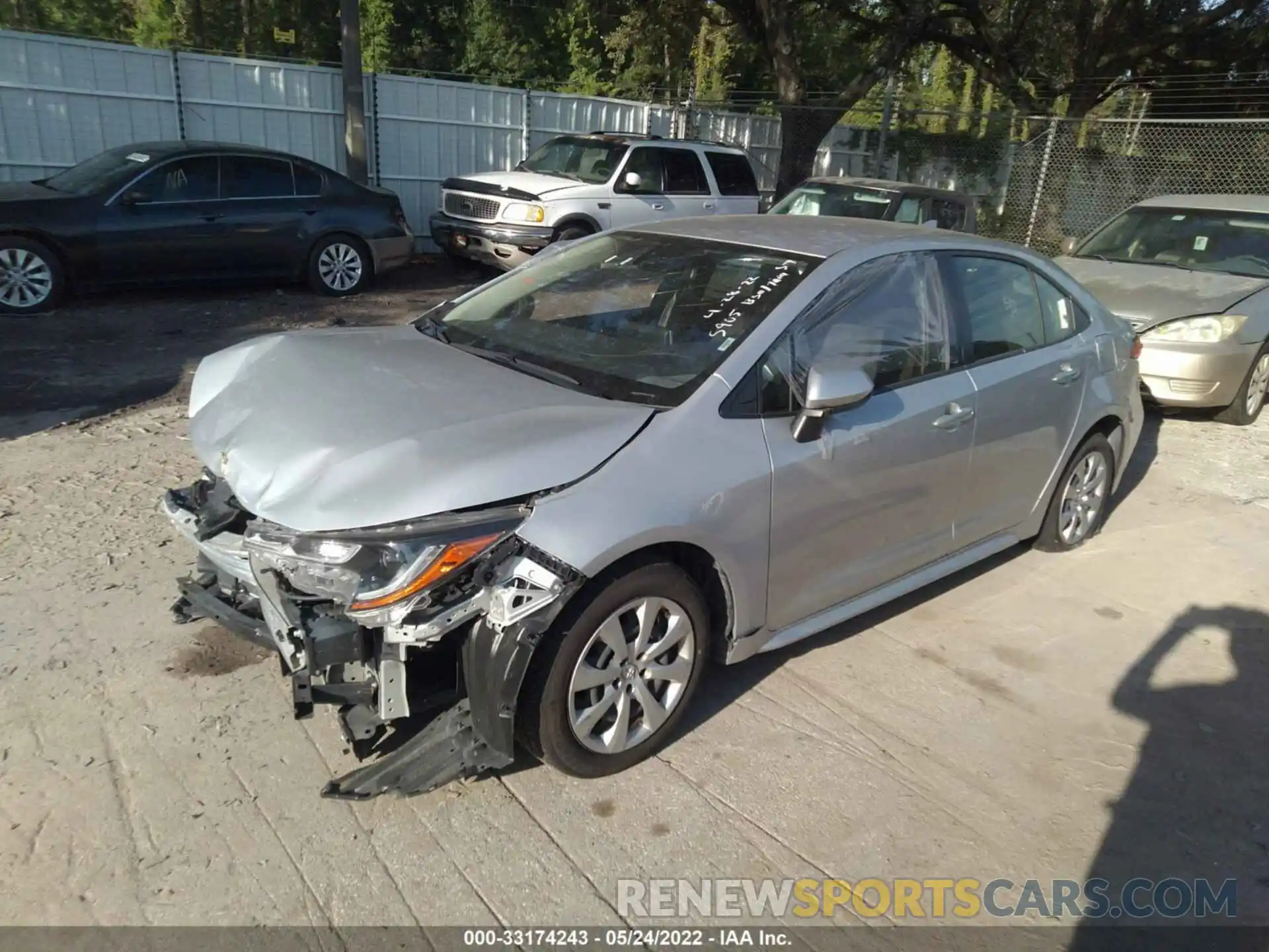 2 Photograph of a damaged car JTDEPRAE4LJ095905 TOYOTA COROLLA 2020