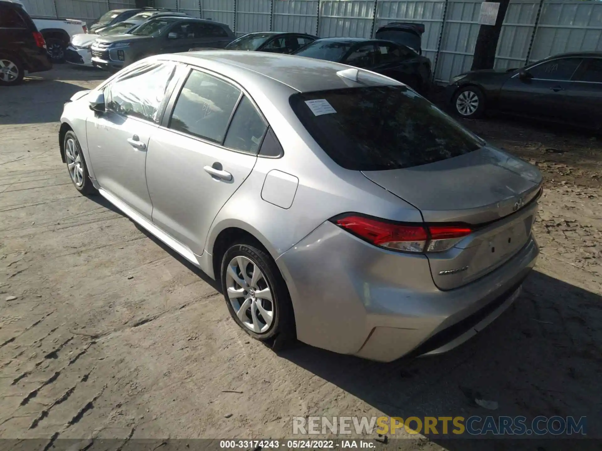 3 Photograph of a damaged car JTDEPRAE4LJ095905 TOYOTA COROLLA 2020