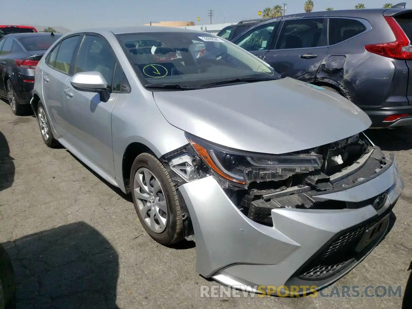 1 Photograph of a damaged car JTDEPRAE4LJ096326 TOYOTA COROLLA 2020