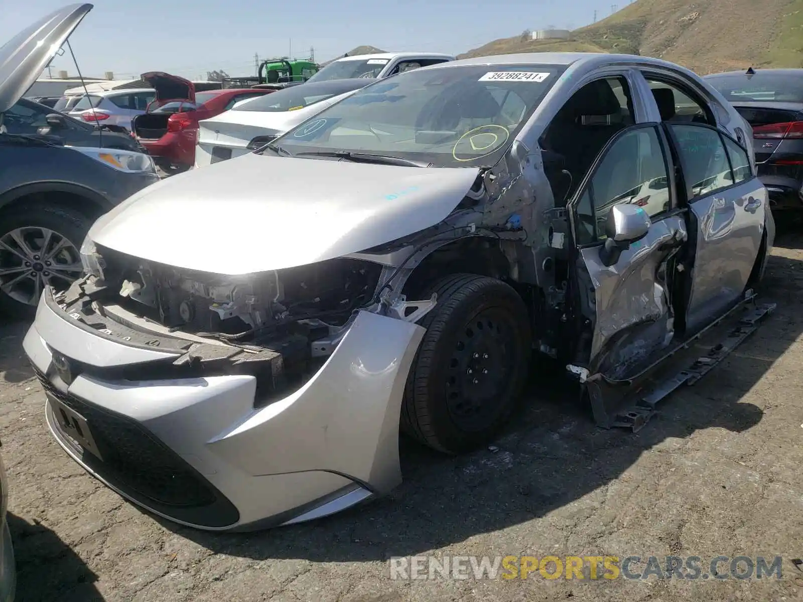 2 Photograph of a damaged car JTDEPRAE4LJ096326 TOYOTA COROLLA 2020