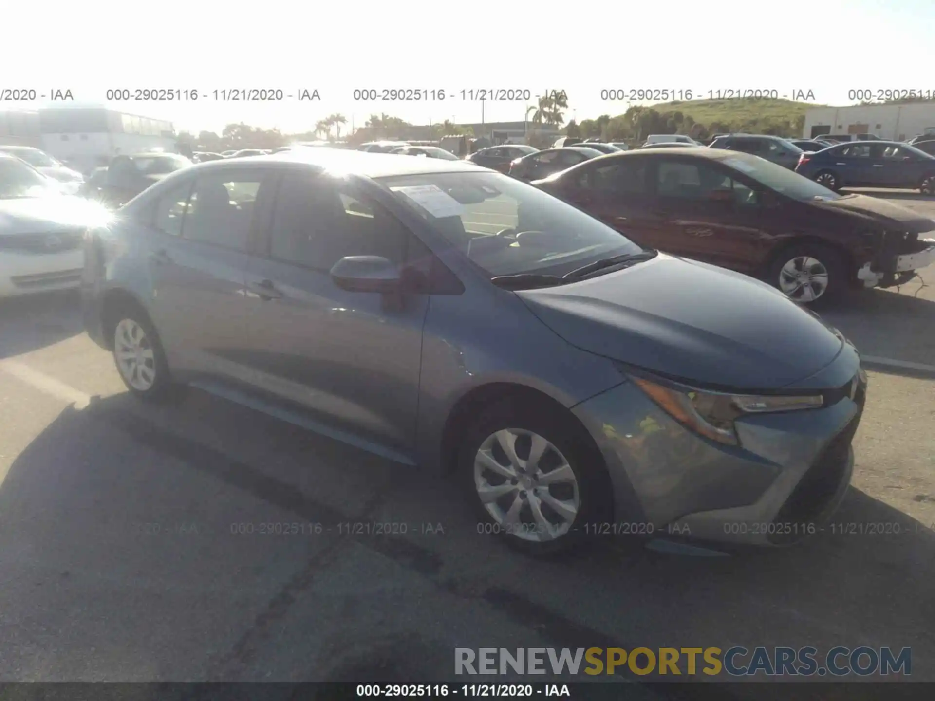 1 Photograph of a damaged car JTDEPRAE4LJ096441 TOYOTA COROLLA 2020