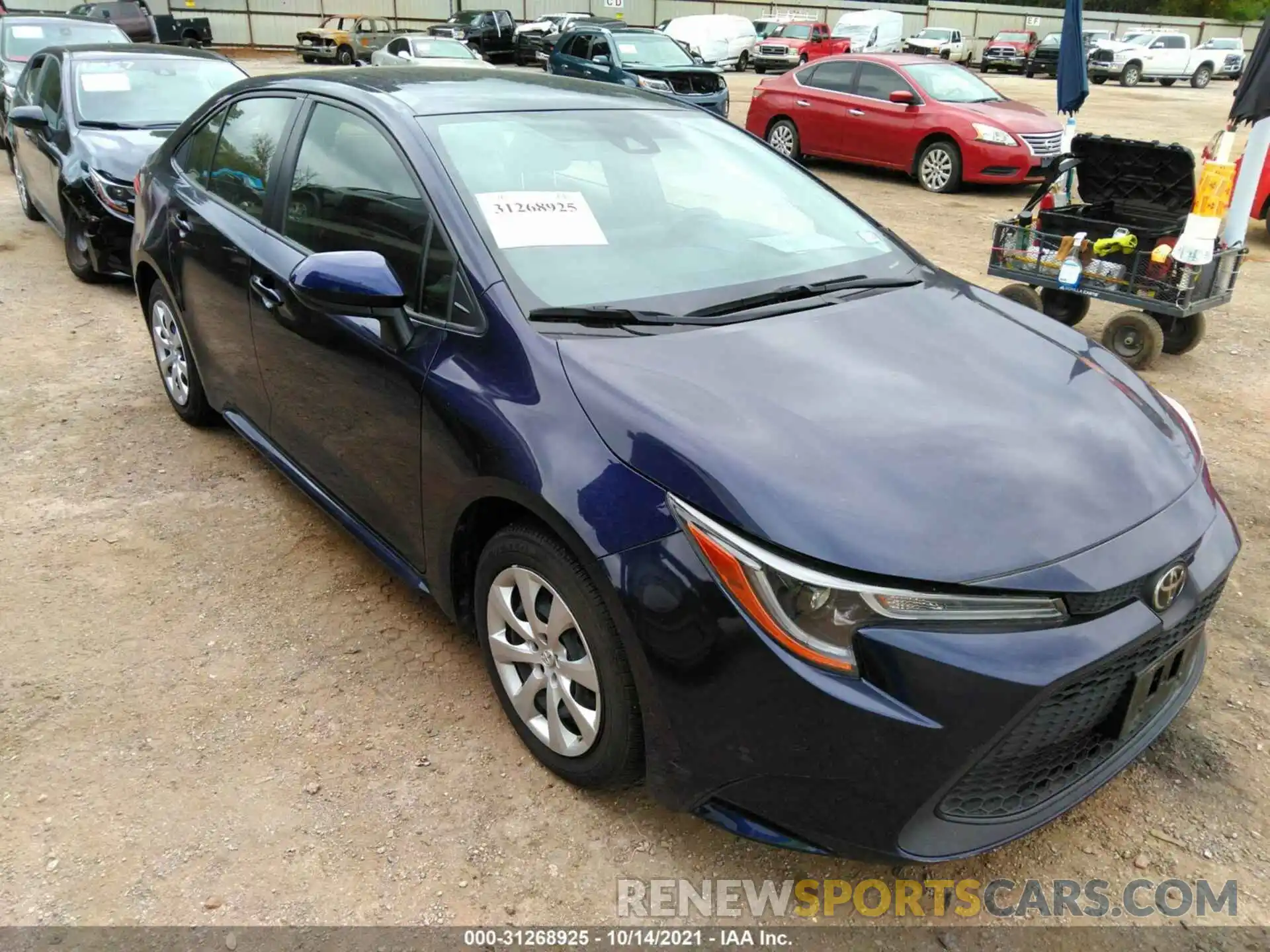 1 Photograph of a damaged car JTDEPRAE4LJ096603 TOYOTA COROLLA 2020