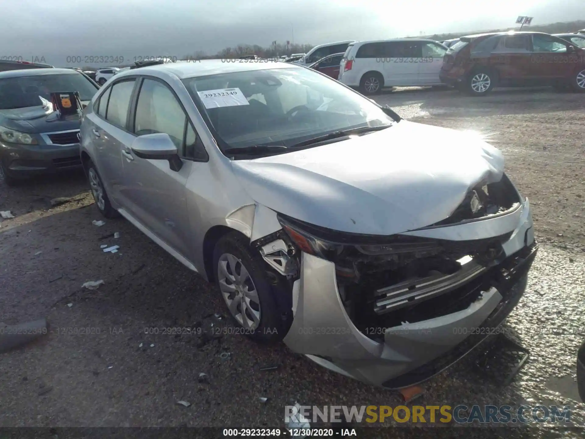 1 Photograph of a damaged car JTDEPRAE4LJ096620 TOYOTA COROLLA 2020