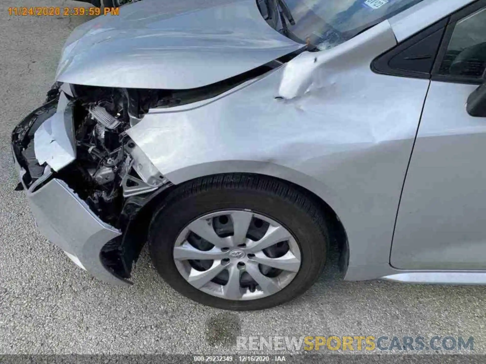 13 Photograph of a damaged car JTDEPRAE4LJ096620 TOYOTA COROLLA 2020