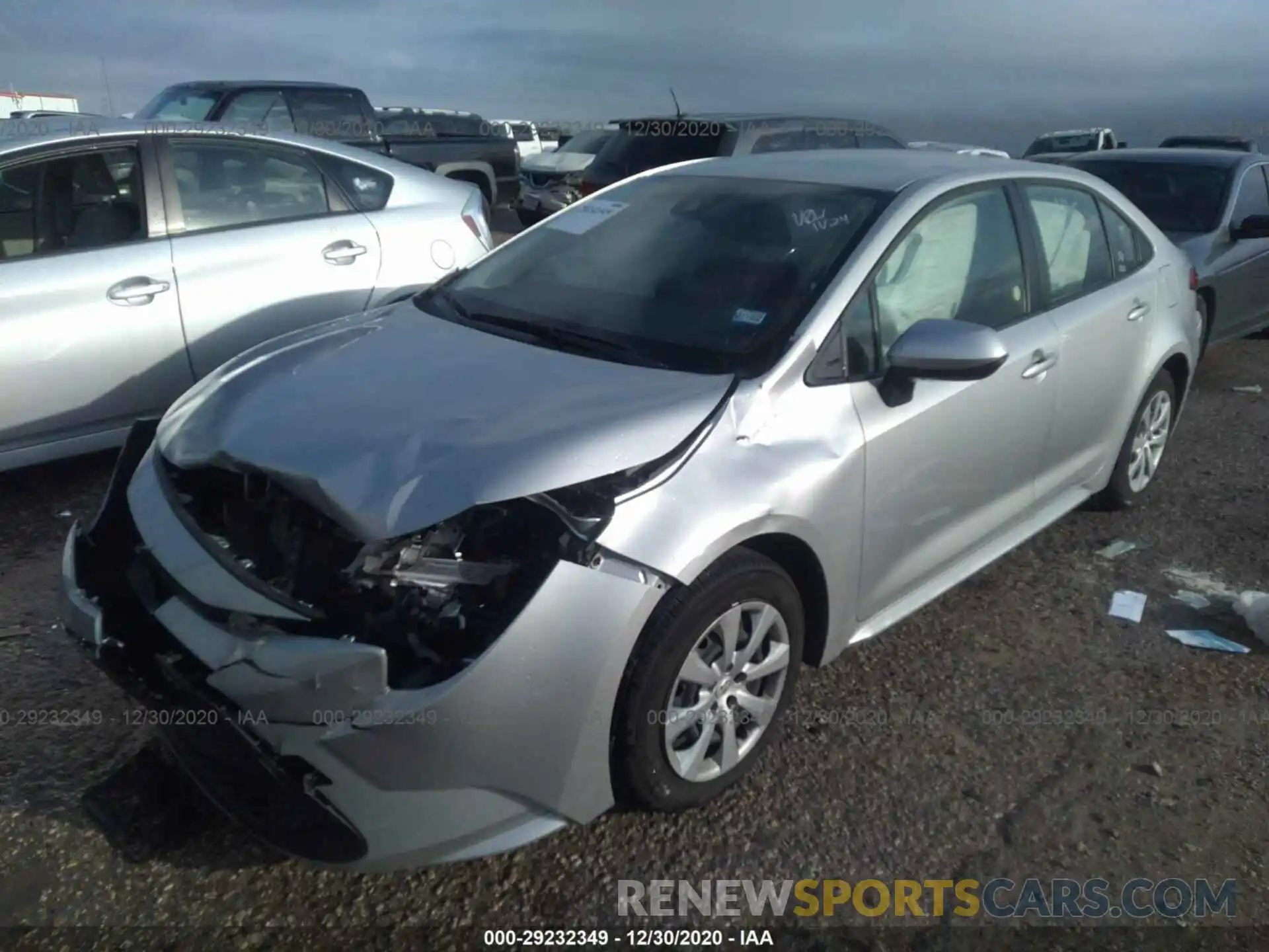 2 Photograph of a damaged car JTDEPRAE4LJ096620 TOYOTA COROLLA 2020