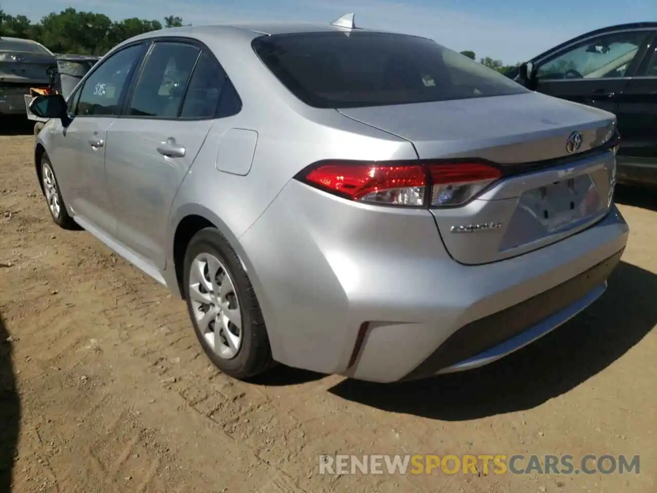 3 Photograph of a damaged car JTDEPRAE4LJ096651 TOYOTA COROLLA 2020