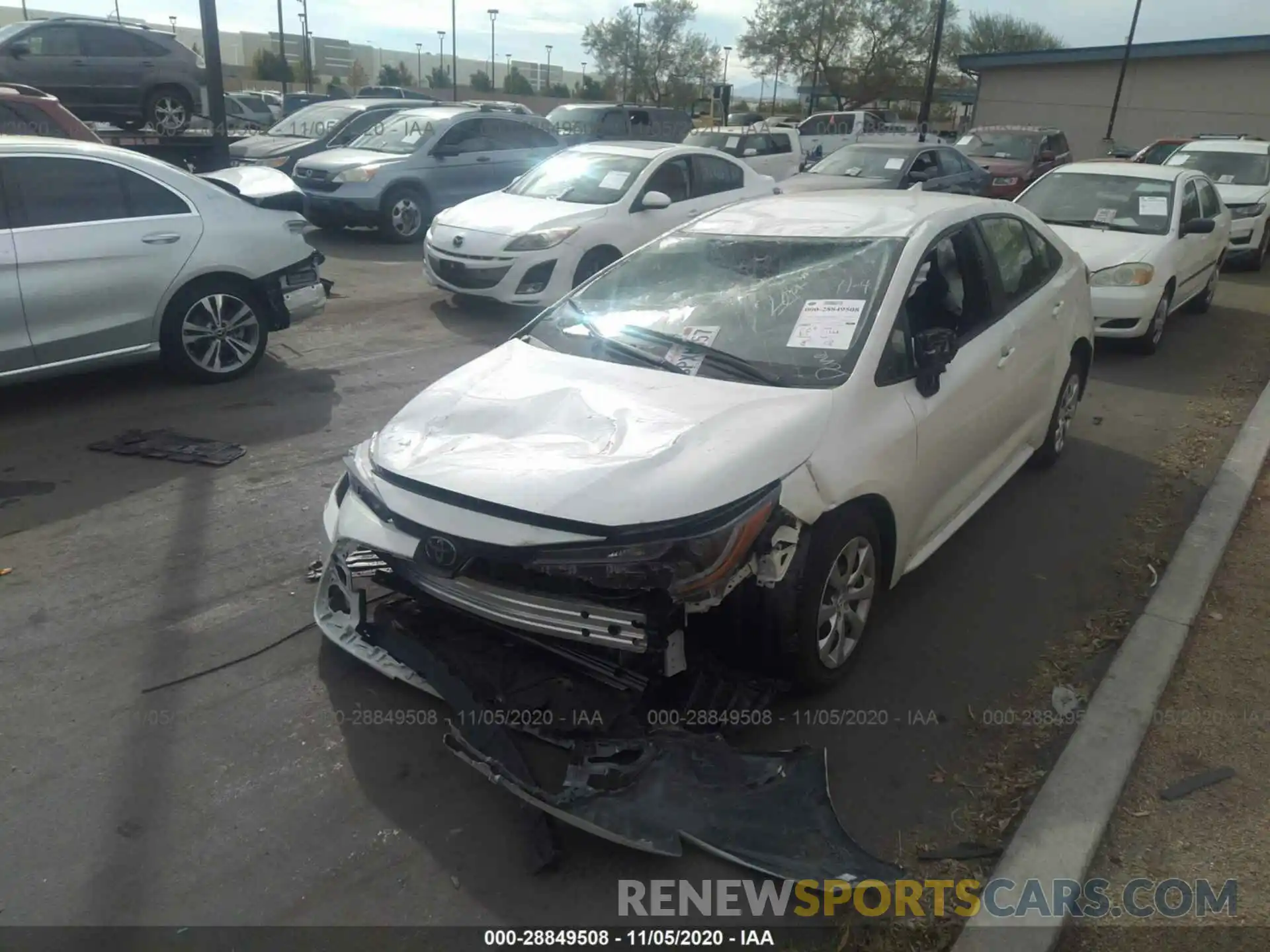 2 Photograph of a damaged car JTDEPRAE4LJ099016 TOYOTA COROLLA 2020