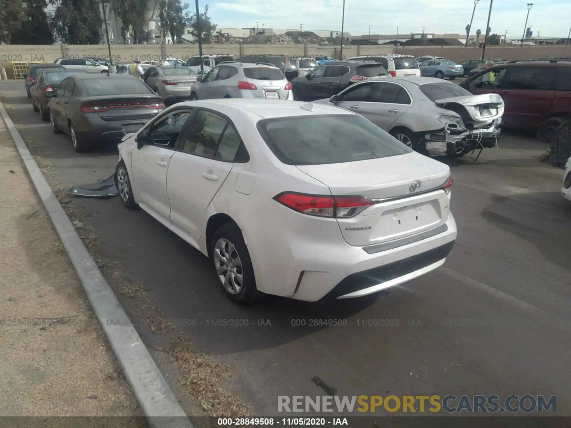 3 Photograph of a damaged car JTDEPRAE4LJ099016 TOYOTA COROLLA 2020