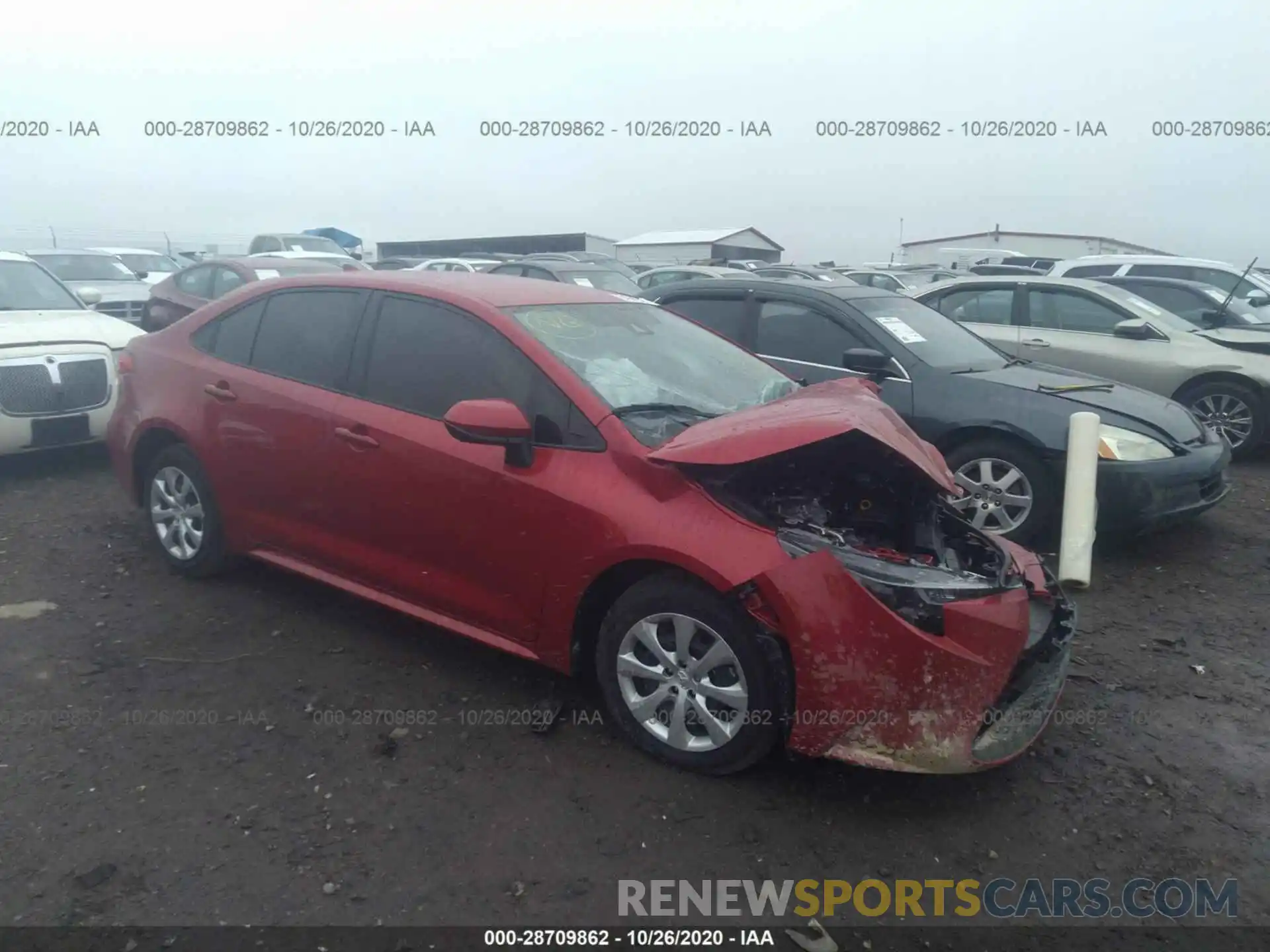 1 Photograph of a damaged car JTDEPRAE4LJ101699 TOYOTA COROLLA 2020