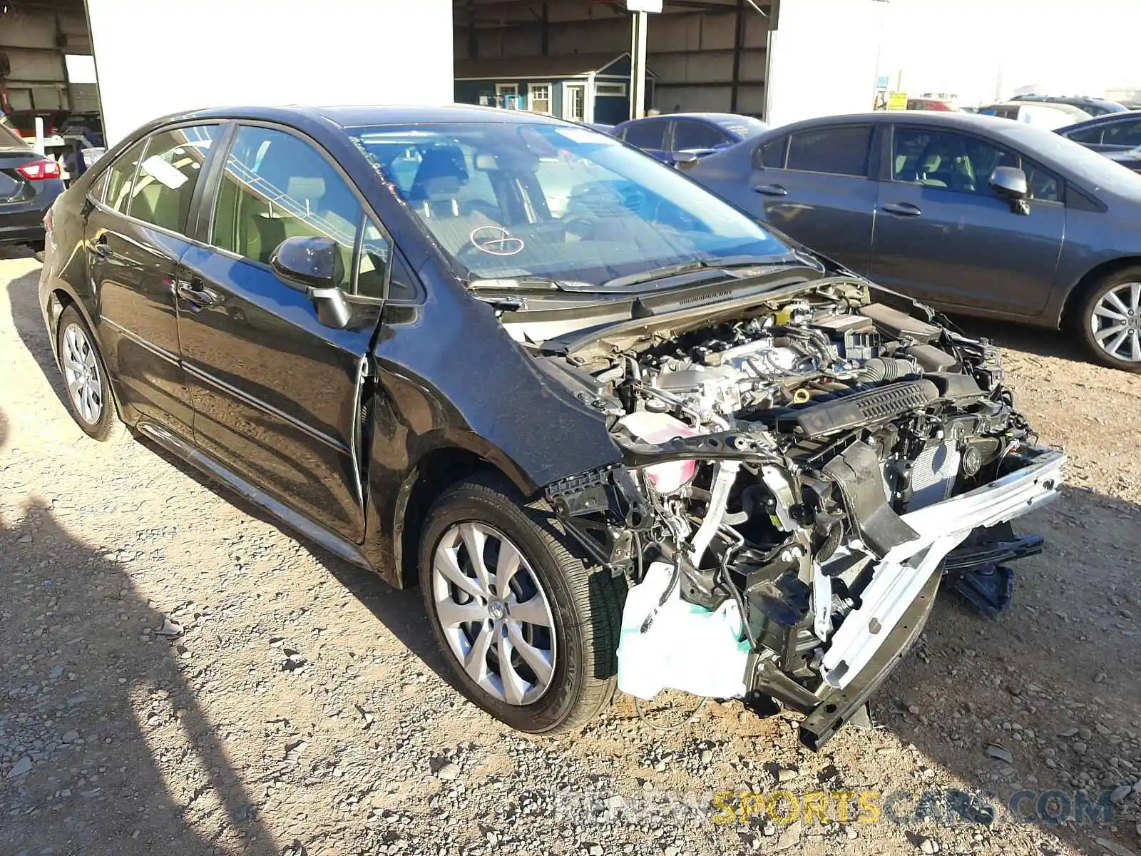 1 Photograph of a damaged car JTDEPRAE4LJ102254 TOYOTA COROLLA 2020