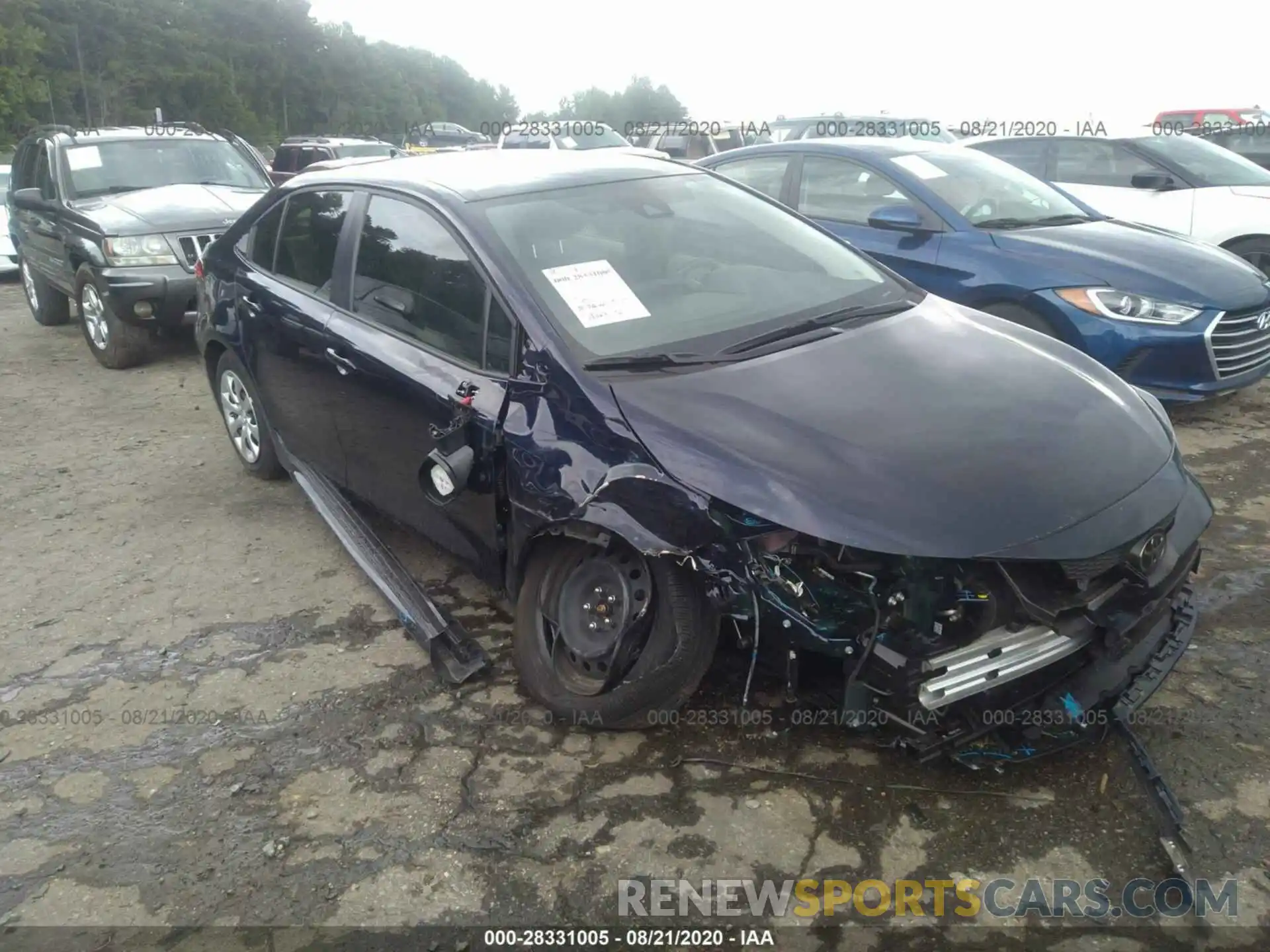 1 Photograph of a damaged car JTDEPRAE4LJ102836 TOYOTA COROLLA 2020