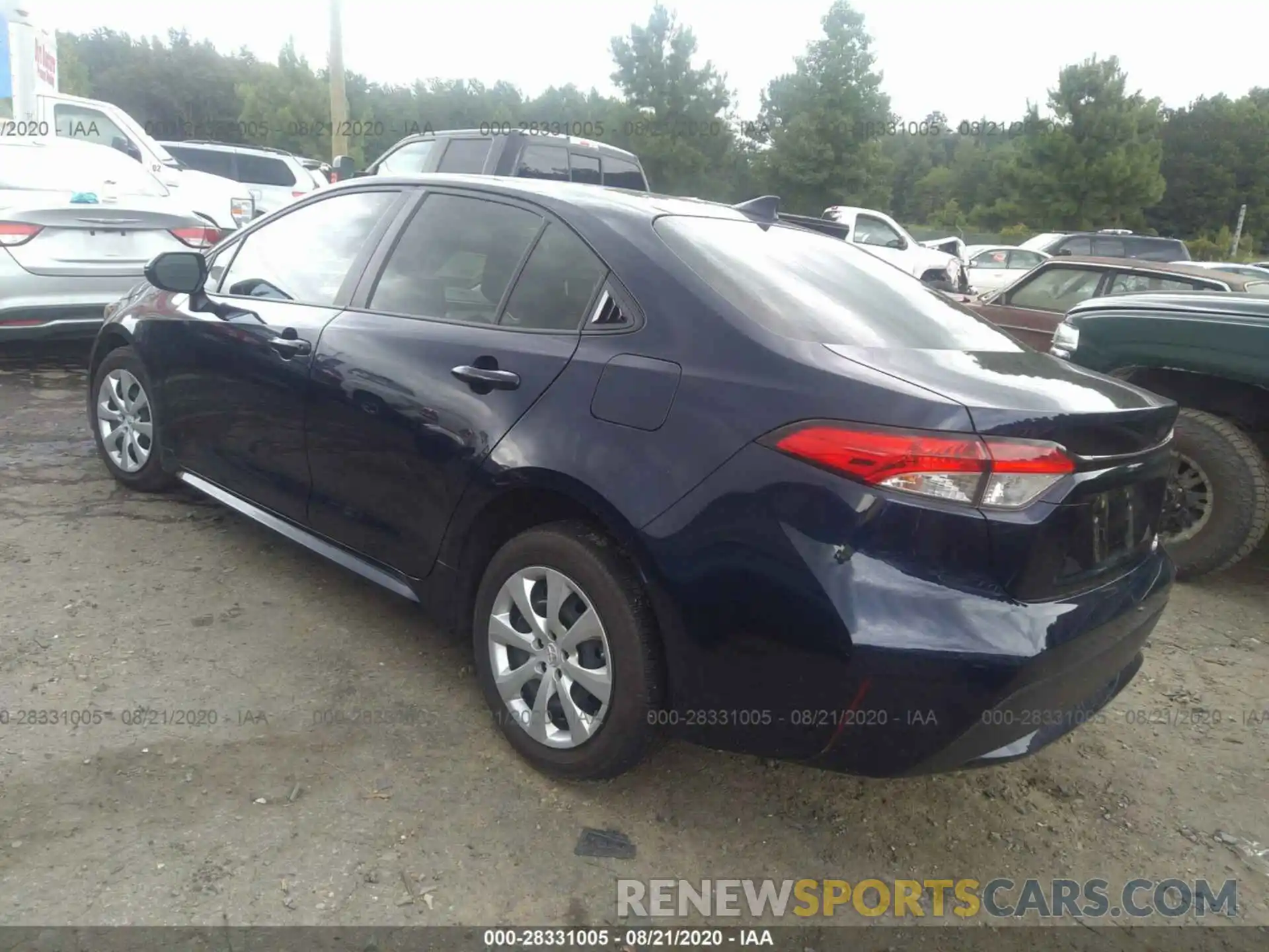 3 Photograph of a damaged car JTDEPRAE4LJ102836 TOYOTA COROLLA 2020