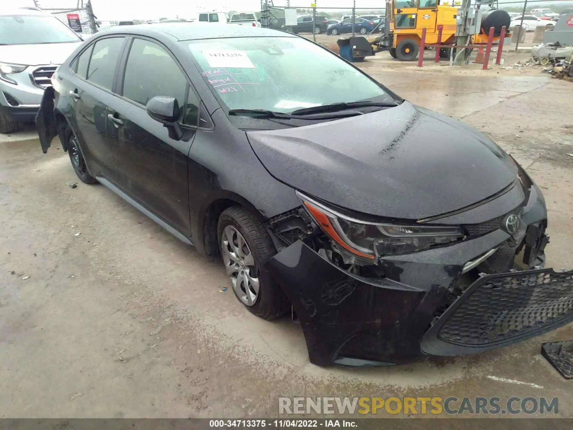 1 Photograph of a damaged car JTDEPRAE4LJ102934 TOYOTA COROLLA 2020