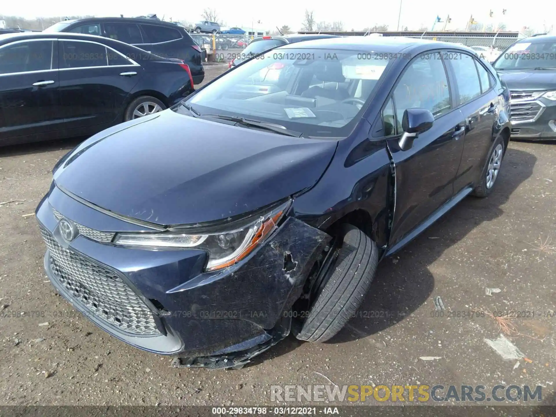 2 Photograph of a damaged car JTDEPRAE4LJ103937 TOYOTA COROLLA 2020