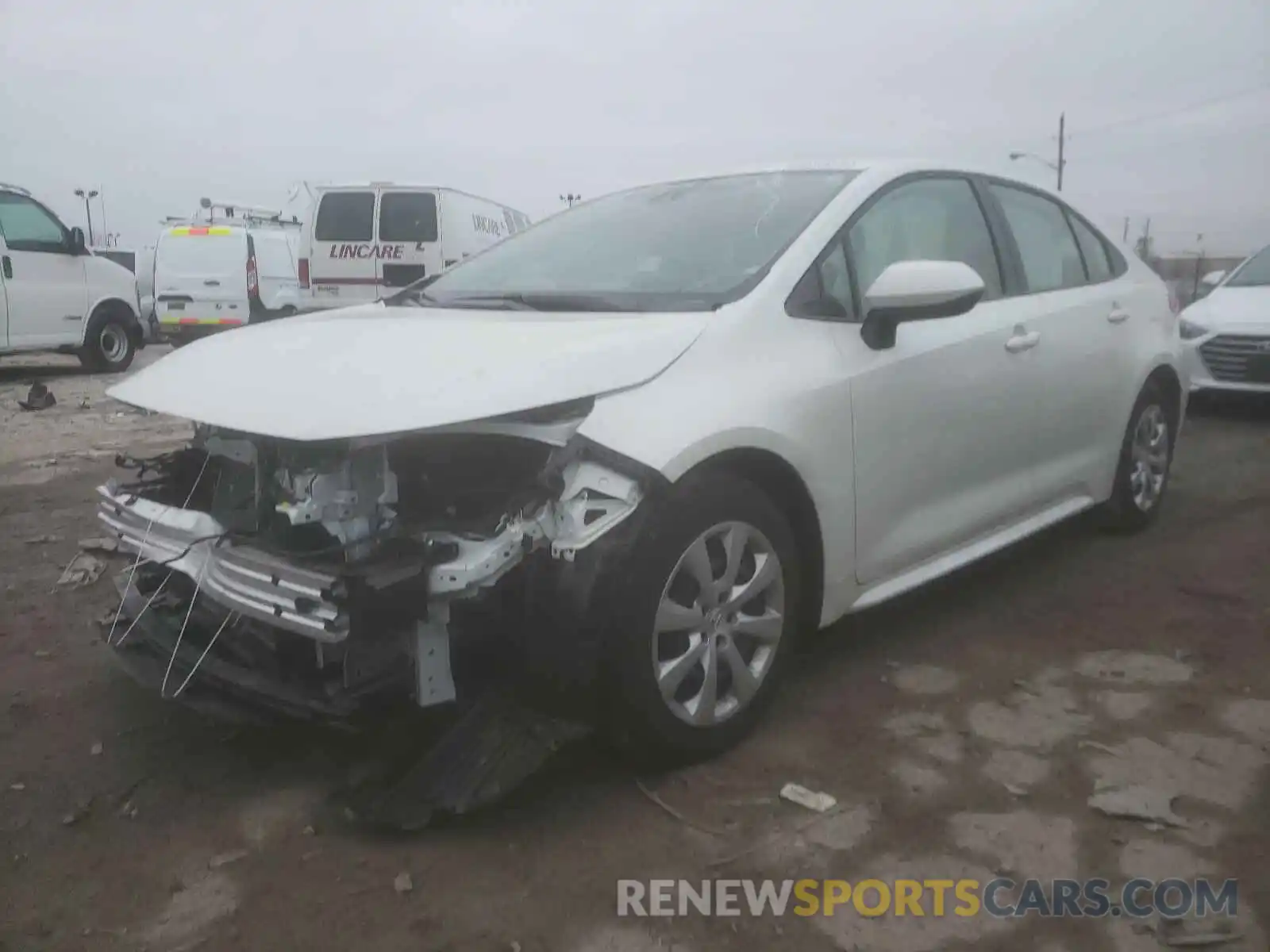 2 Photograph of a damaged car JTDEPRAE4LJ105137 TOYOTA COROLLA 2020