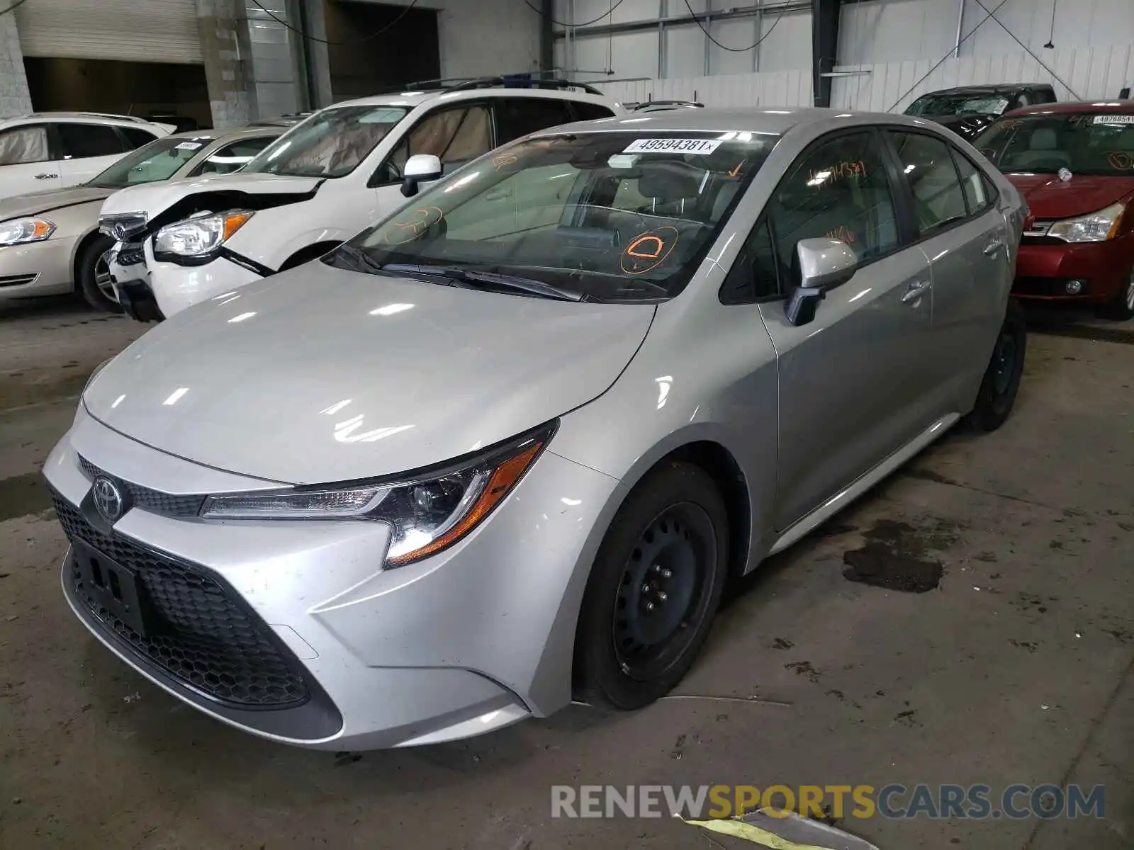 2 Photograph of a damaged car JTDEPRAE4LJ105221 TOYOTA COROLLA 2020