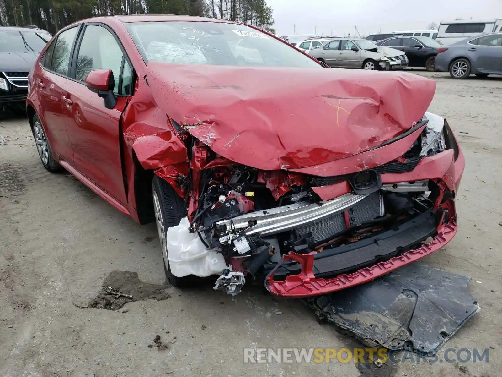 1 Photograph of a damaged car JTDEPRAE4LJ105493 TOYOTA COROLLA 2020