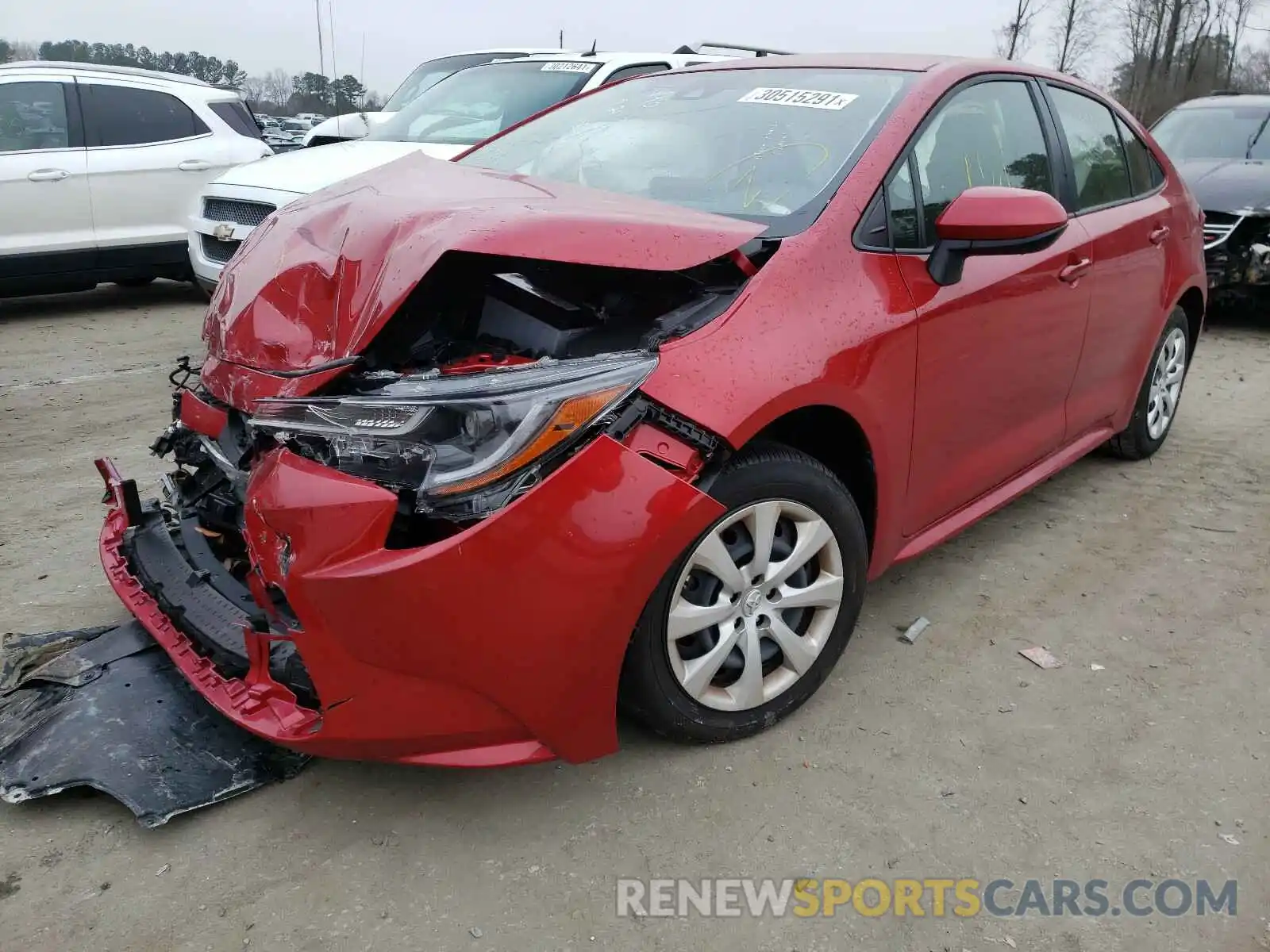 2 Photograph of a damaged car JTDEPRAE4LJ105493 TOYOTA COROLLA 2020