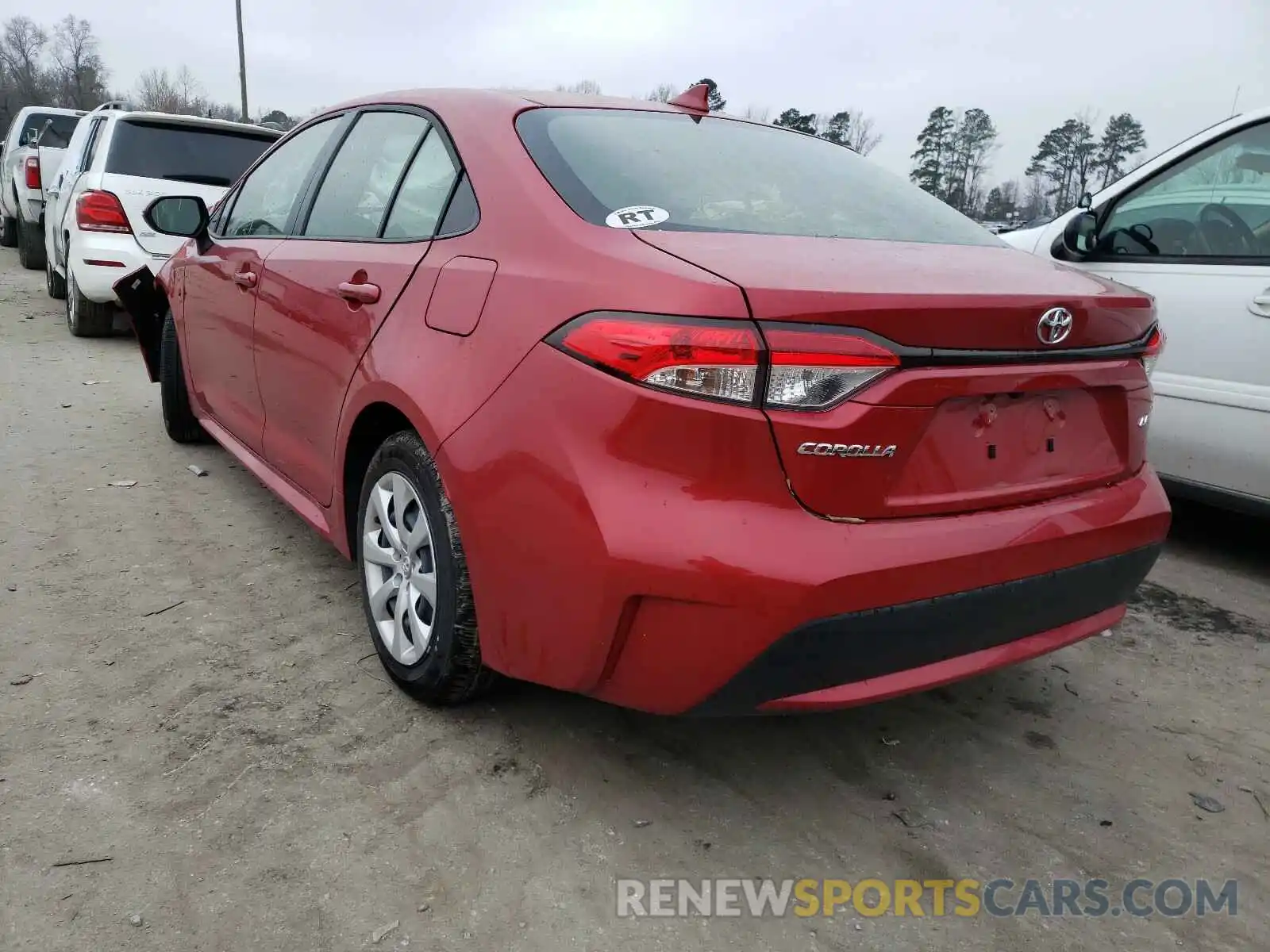 3 Photograph of a damaged car JTDEPRAE4LJ105493 TOYOTA COROLLA 2020