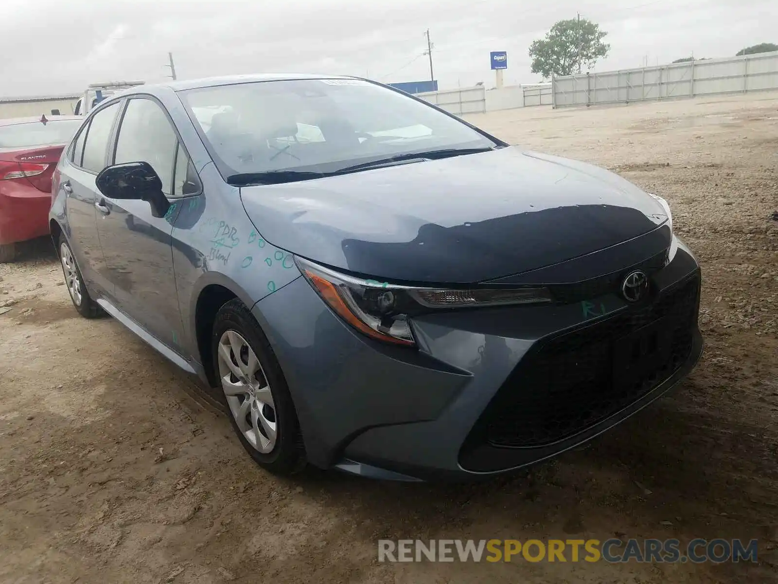 1 Photograph of a damaged car JTDEPRAE4LJ106725 TOYOTA COROLLA 2020