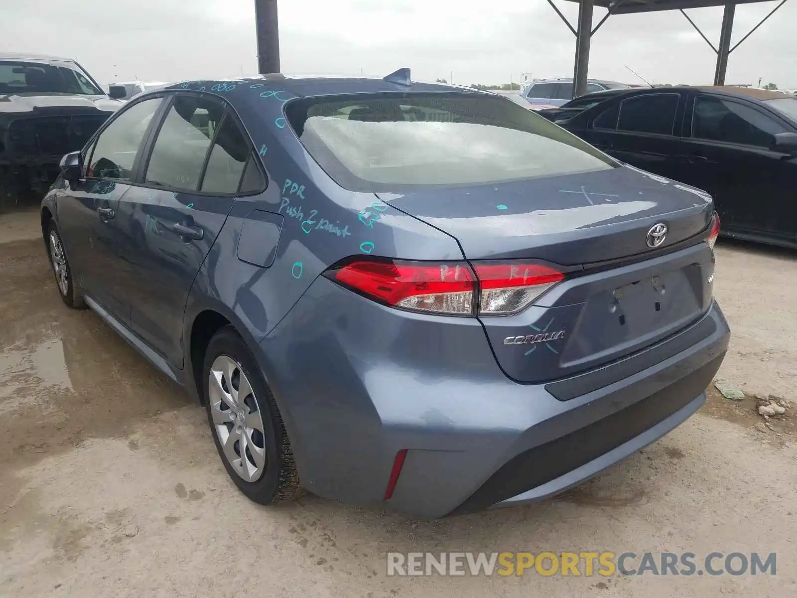 3 Photograph of a damaged car JTDEPRAE4LJ106725 TOYOTA COROLLA 2020