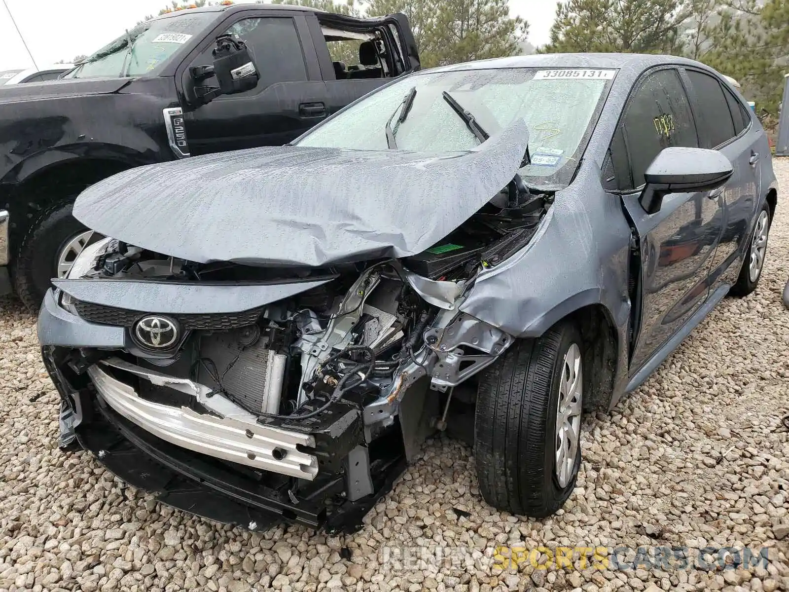 2 Photograph of a damaged car JTDEPRAE4LJ107745 TOYOTA COROLLA 2020