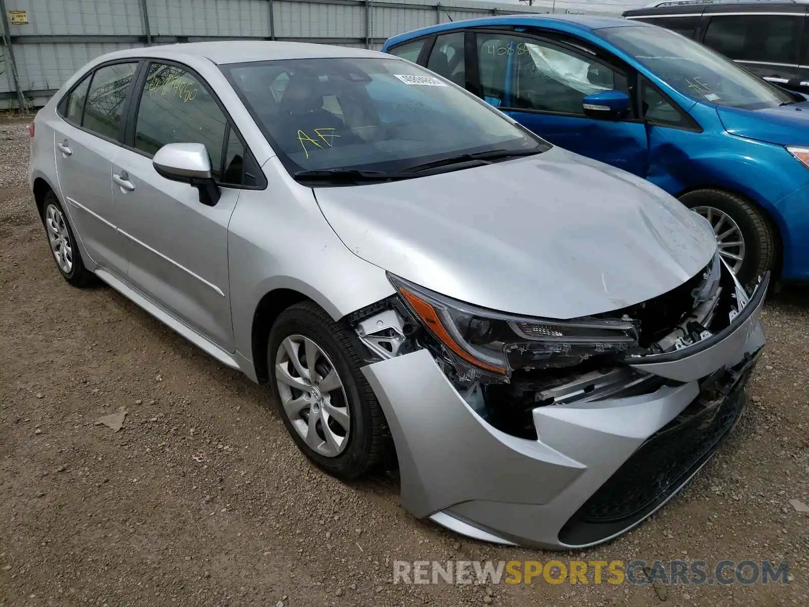 1 Photograph of a damaged car JTDEPRAE4LJ108491 TOYOTA COROLLA 2020