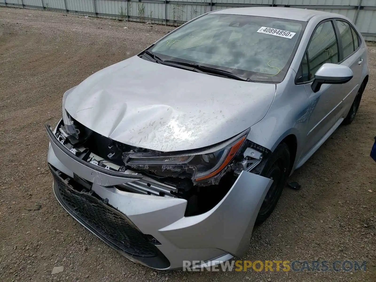 2 Photograph of a damaged car JTDEPRAE4LJ108491 TOYOTA COROLLA 2020