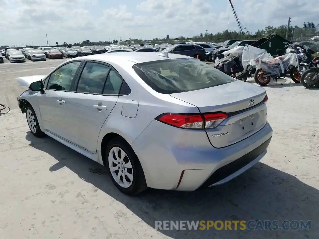 3 Photograph of a damaged car JTDEPRAE4LJ108958 TOYOTA COROLLA 2020