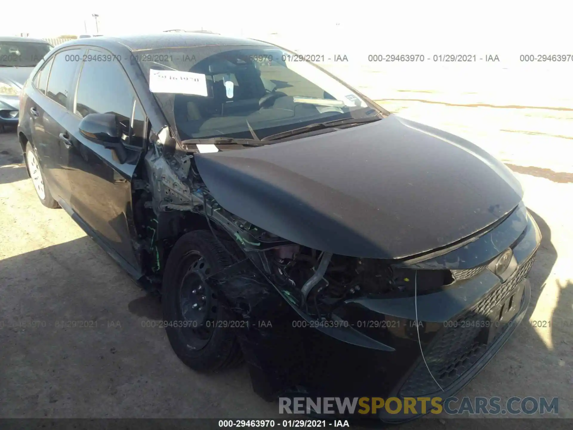 1 Photograph of a damaged car JTDEPRAE4LJ109883 TOYOTA COROLLA 2020