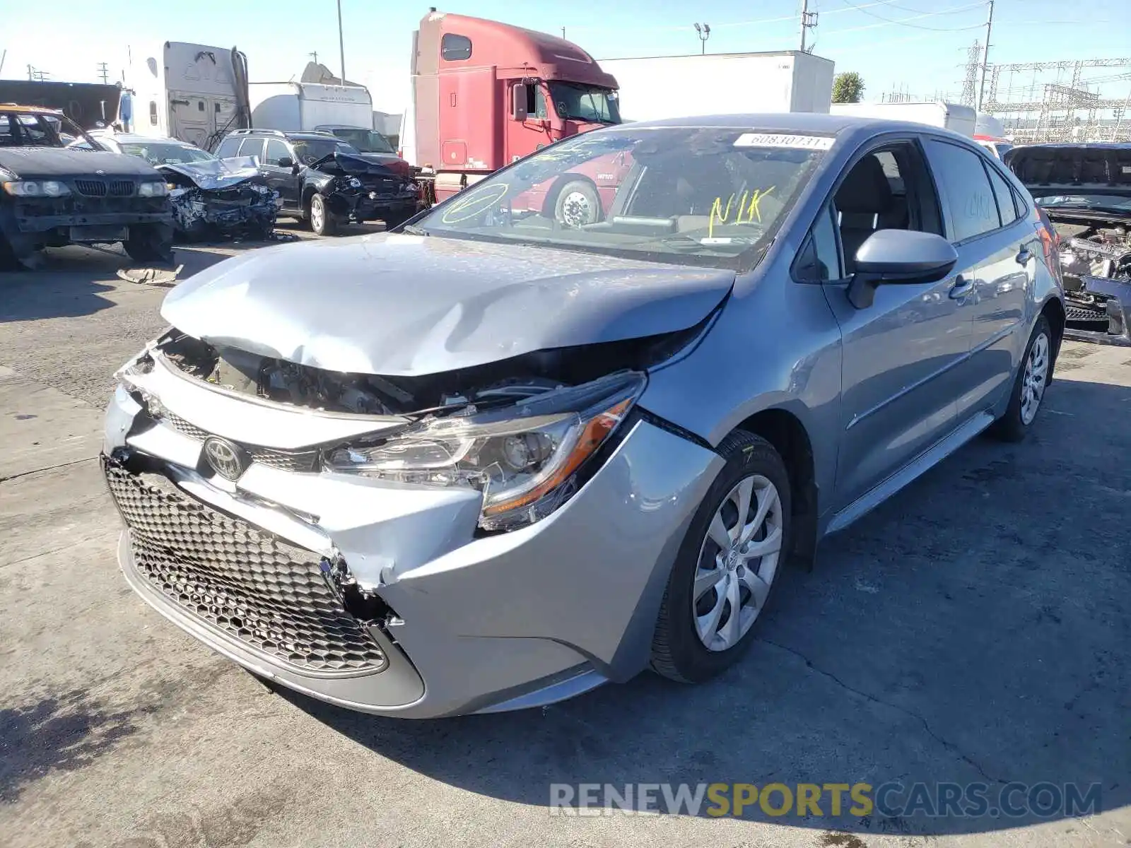 2 Photograph of a damaged car JTDEPRAE4LJ110161 TOYOTA COROLLA 2020